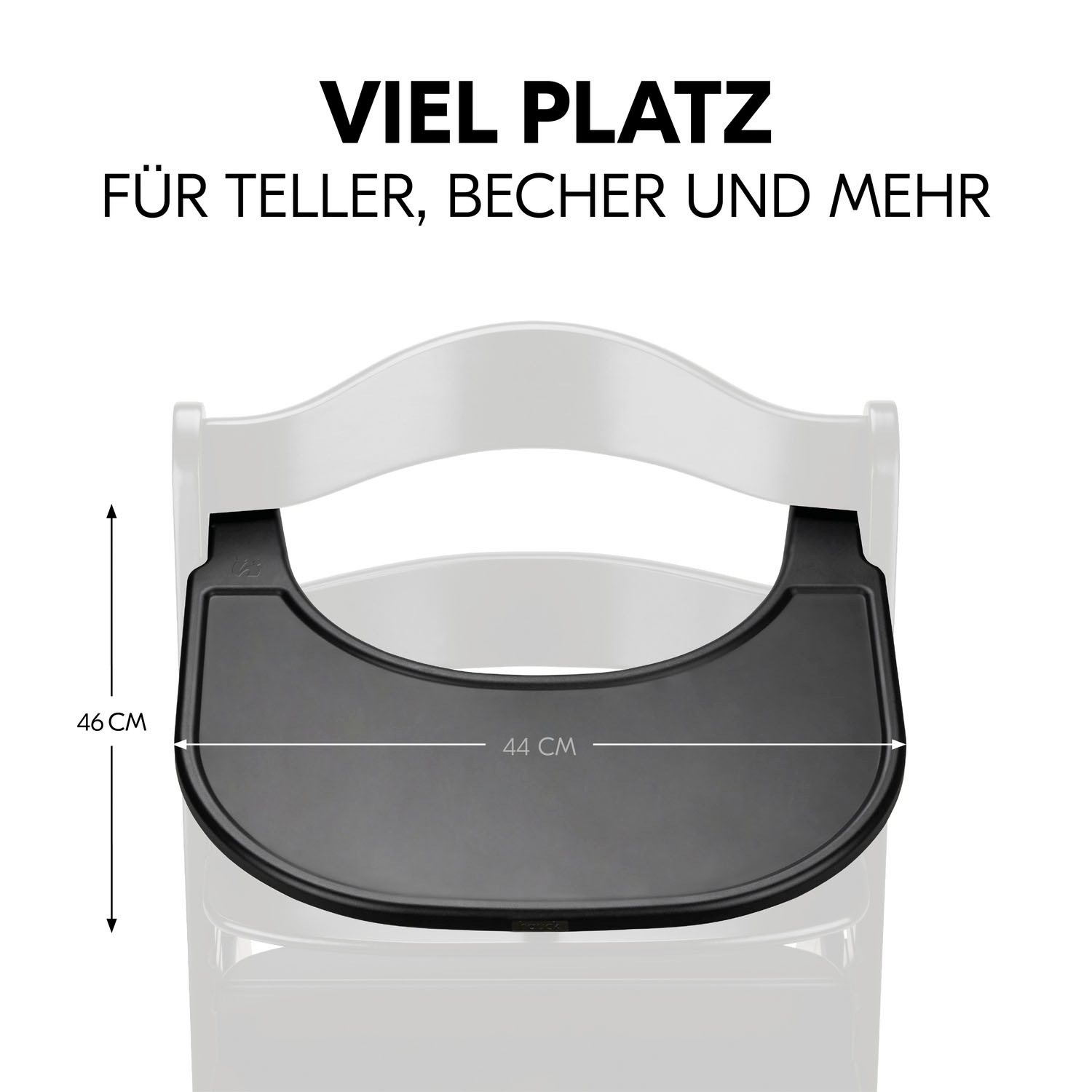 Hauck Hochstuhltablett »Alpha Click Tray, Black« aus recyceltem Material