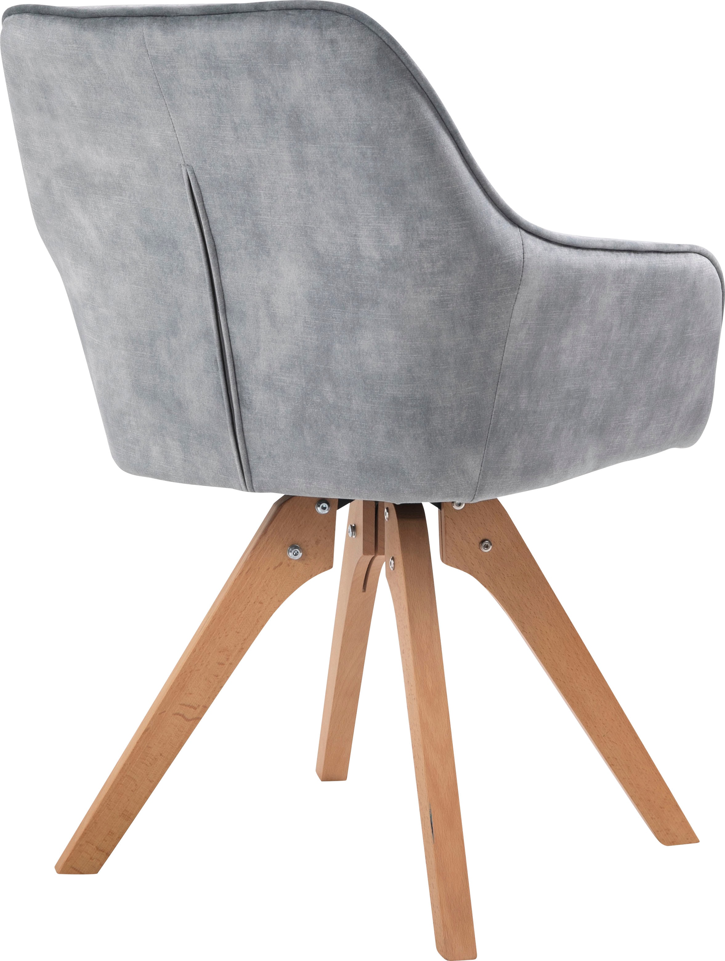 SalesFever Essgruppe »Eleganter Tisch inkl. Stühle« 5-teilige Samtverlours-Sitzgruppe, drehbare Stühle, 180cm Tischbreite