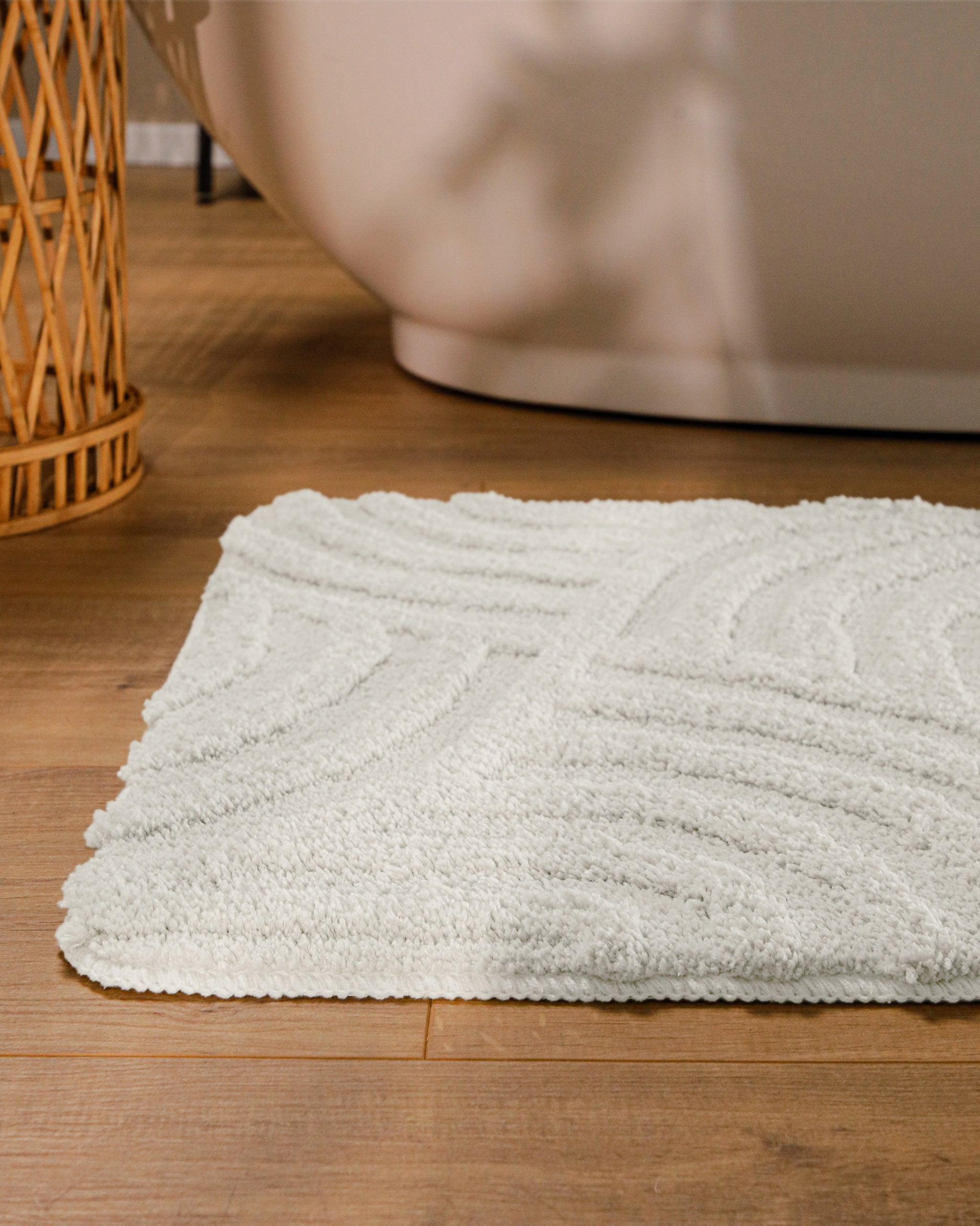 Wecon home Badematte »Fiete« Höhe 25 mm rutschhemmend beschichtet schnell trocknend Badteppich, Hoch-Tief-Effekt, weich, rutschhemmend, waschbar, getuftet