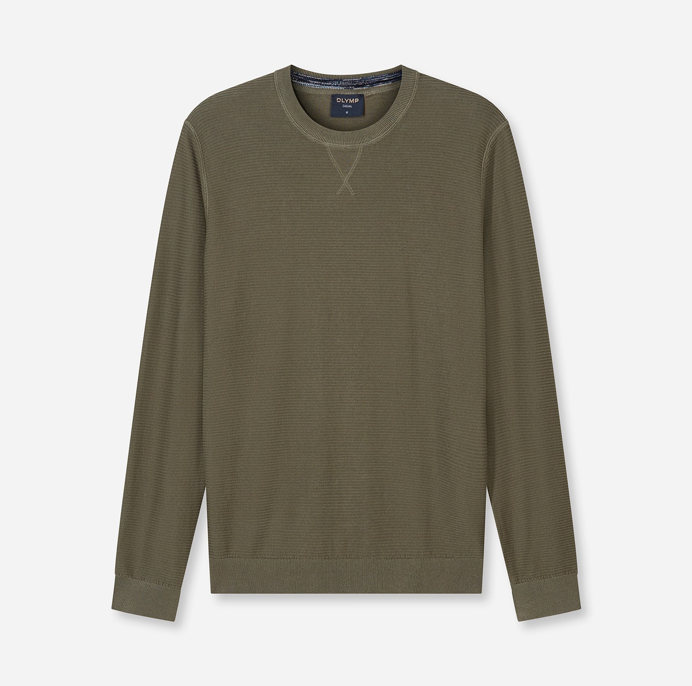 OLYMP Rundhalspullover »OLYMP Strick Casual« mit modischem Strukturmuster