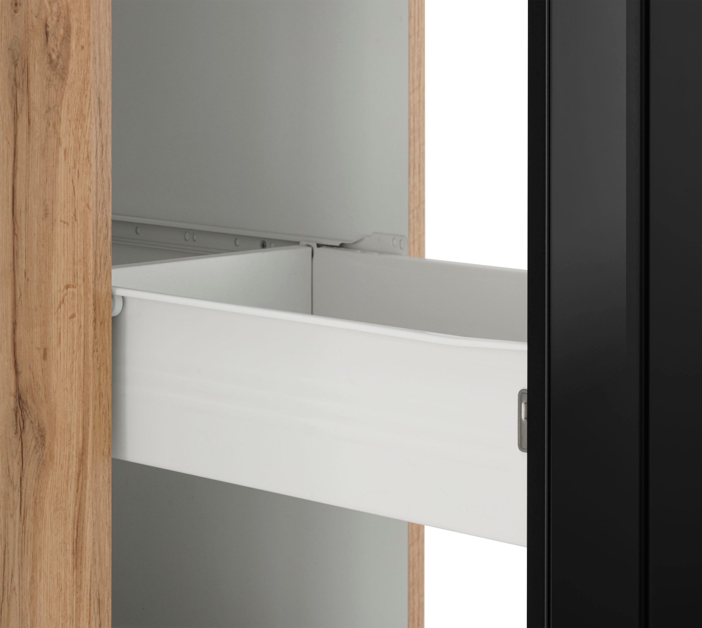 KOCHSTATION Apothekerschrank »KS-Tinnum« 30 cm breit, 200 cm hoch, Metallgriffe, MDF Fronten, Auszüge