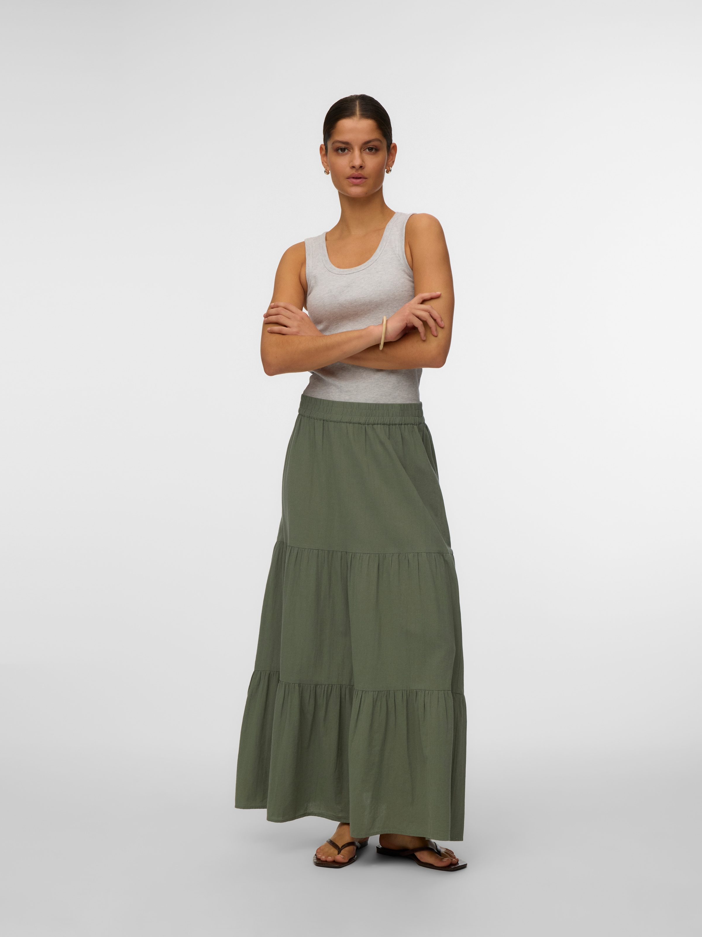 Vero Moda Maxi jupe »VMDICTHE HW MAXI SKIRT WVN GA« Coton