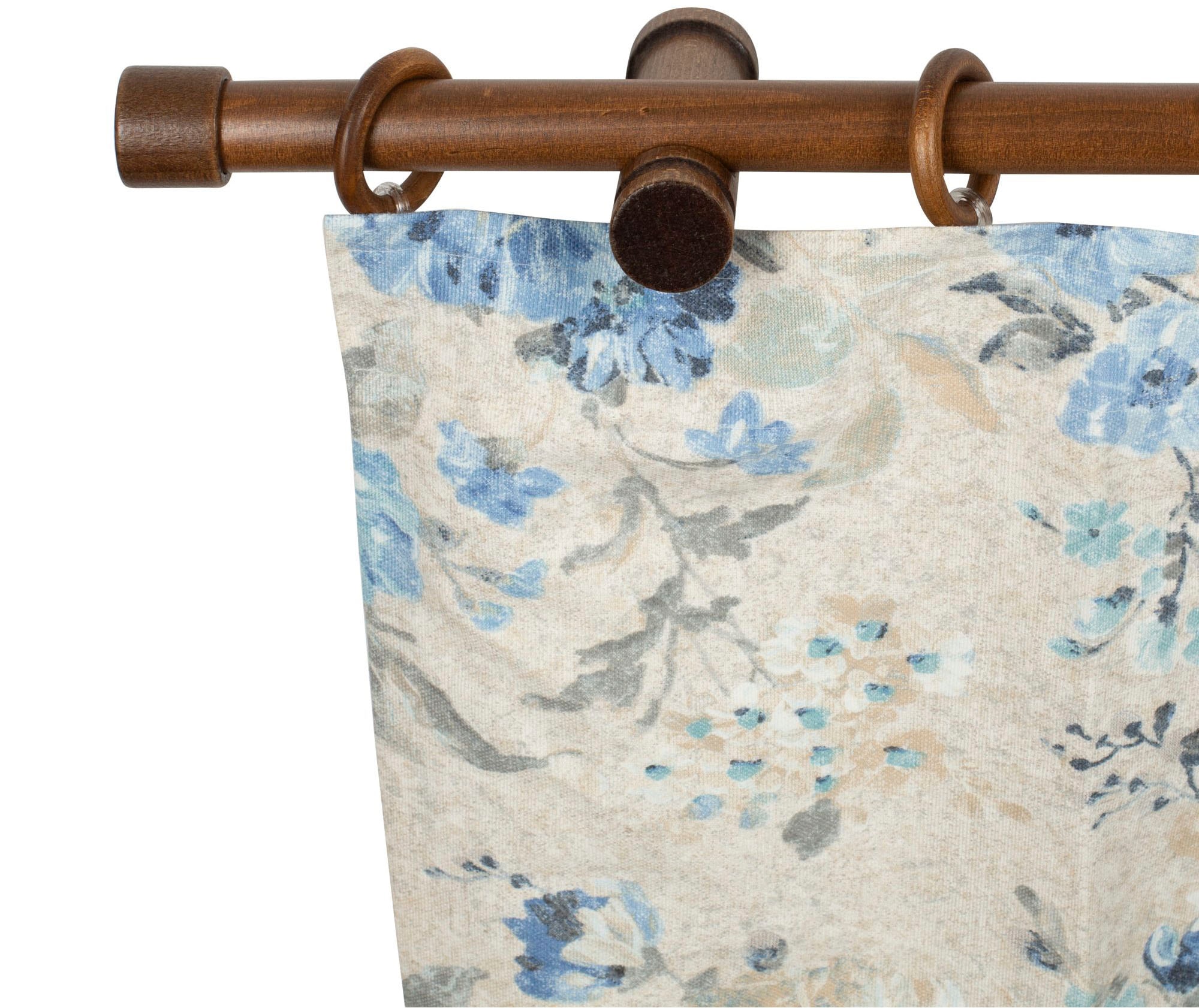 SN DECO GROUP Gardinenstange »Cafiro« 1 läufig-läufig Fixmass 28 mm, Holz, verschiedene Längen und Farben, Komplettset