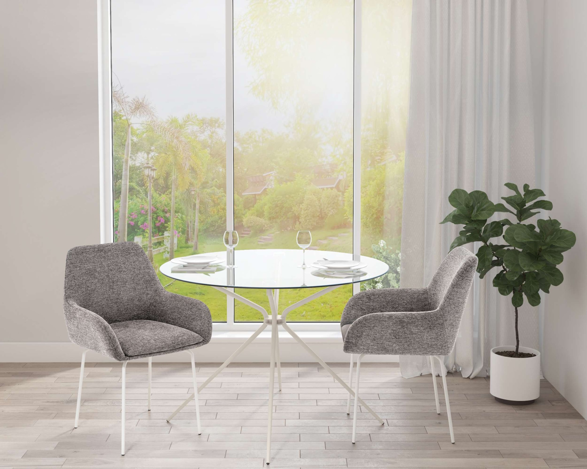 GOODproduct Esstisch »Silvi, TOPSELLER!« Esstisch, Glastisch, Küchentisch, OTTOs Choice,  rund, Ø110 cm, Metallgestell