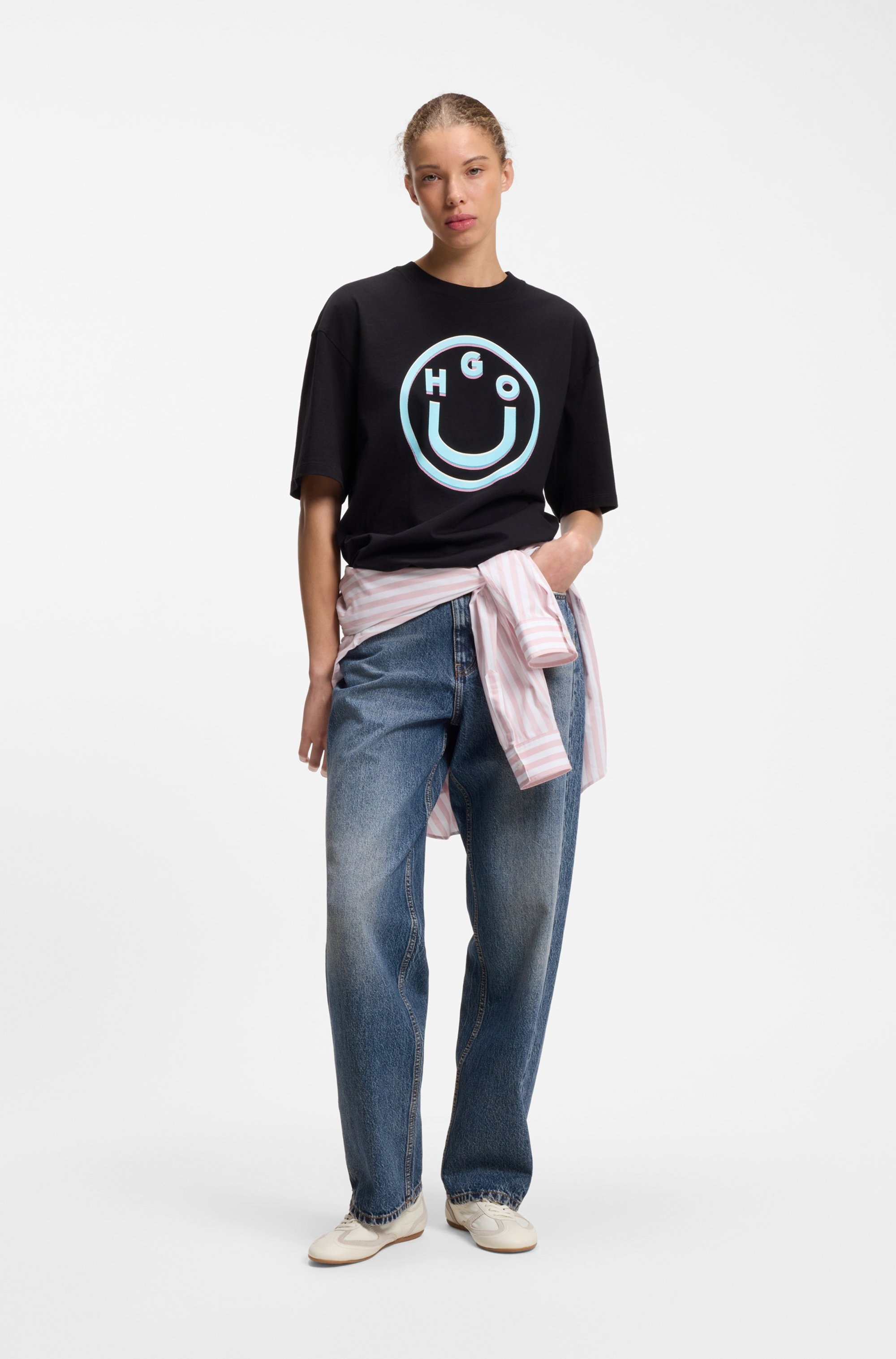 HUGO 5-Pocket-Jeans »Leni« im Loose Fit mit niedriger Bundhöhe