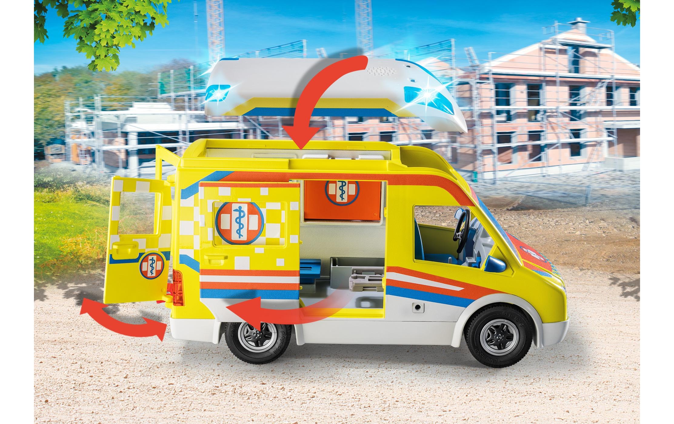 Playmobil® Briques de jeu »City Life Rettungswagen mit Licht & Sound 71202«