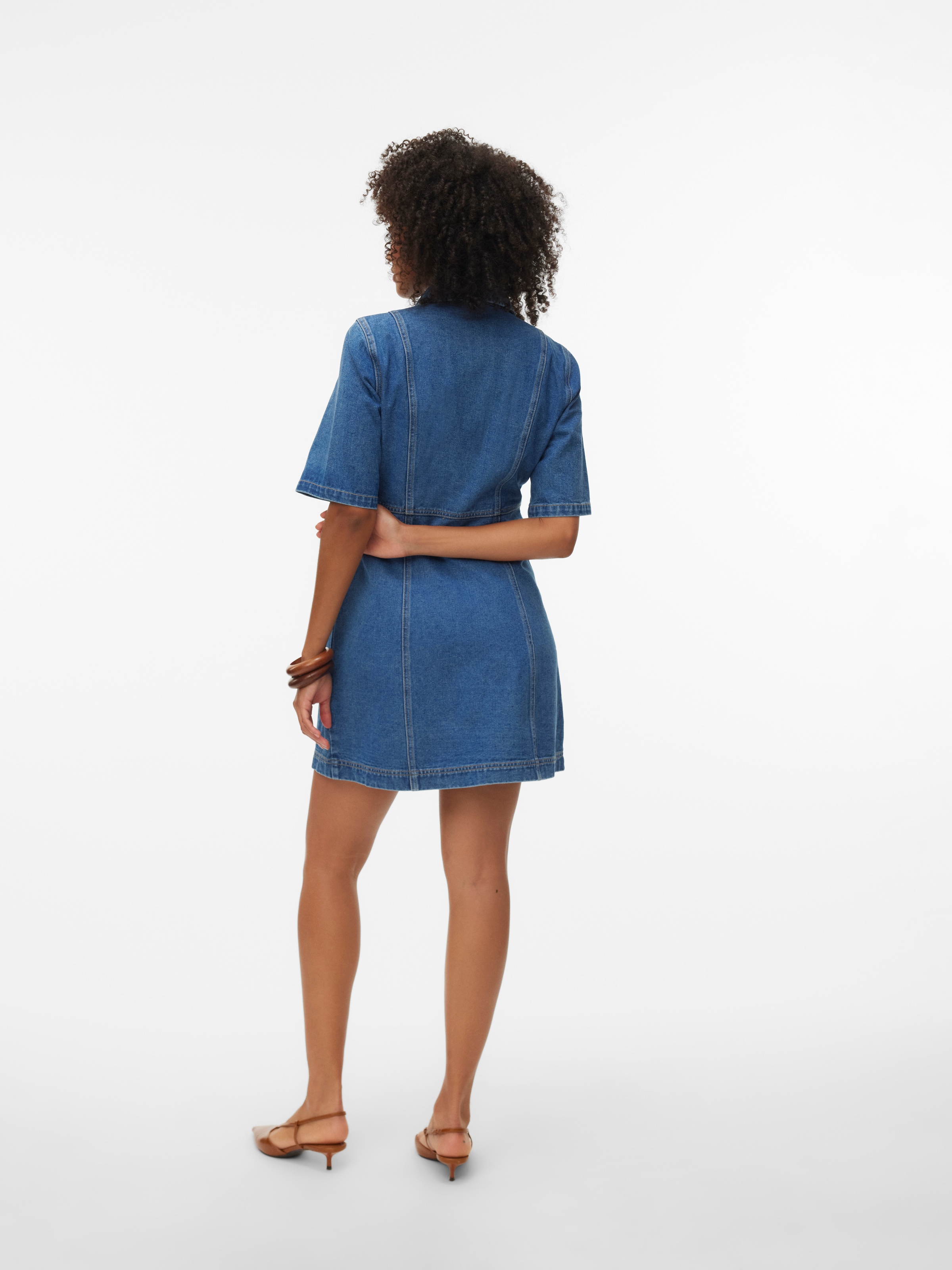Vero Moda Jeanskleid »VMDAISY 2/4 SHORT DENIM DRESS NOOS« Baumwolle