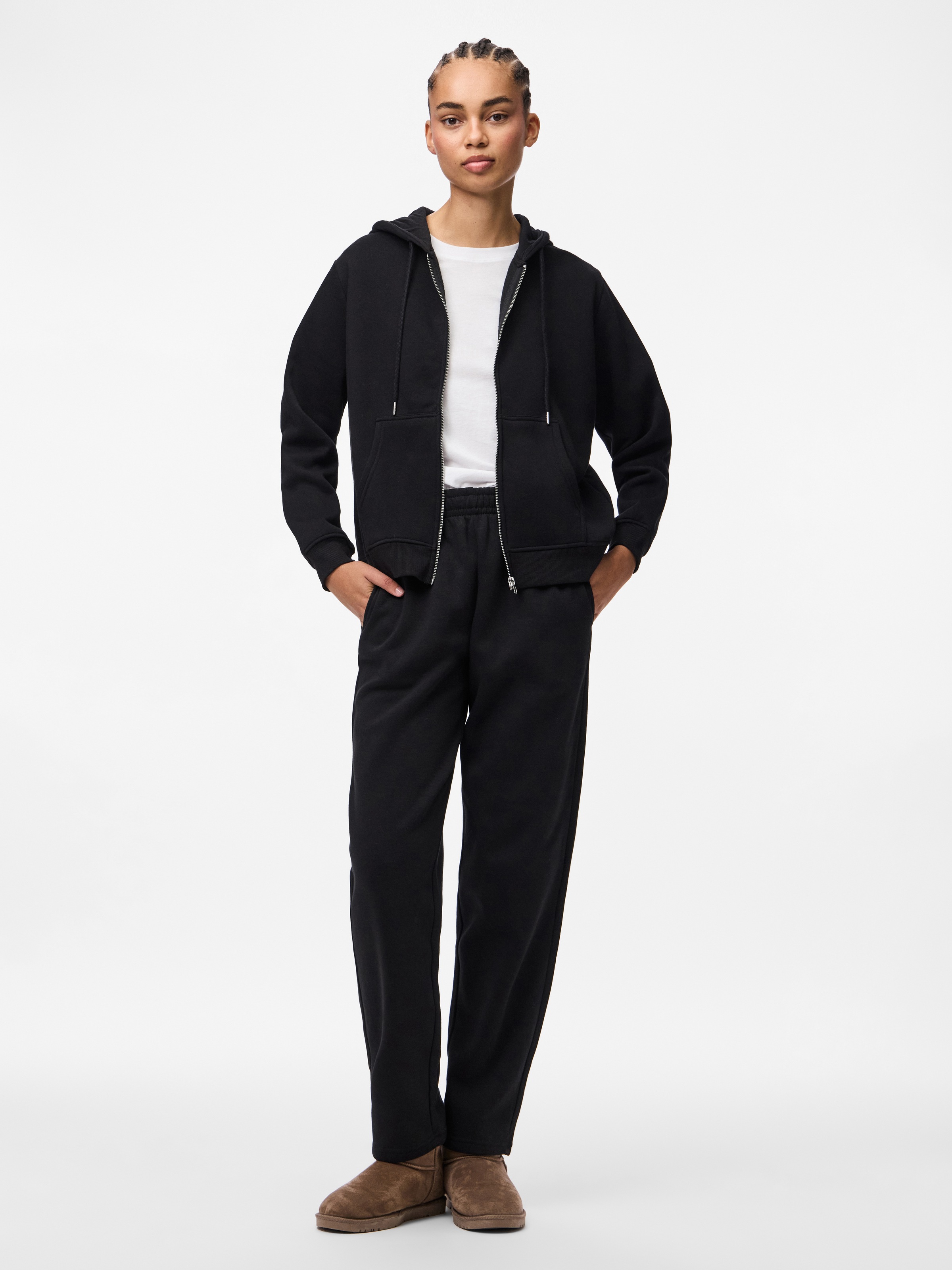 pieces Kapuzensweatshirt »PCCHILLI LS ZIP HOODIE NOOS BC«, Baumwollmischung, regular fit
