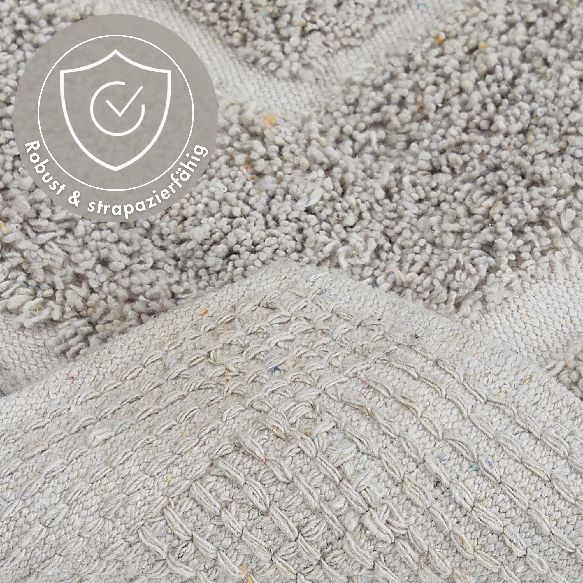 Andiamo Badematte »Havanna, 50xca. 80 cm, Badvorleger, Badezimmer Teppich« Höhe 7,5 mm fussbodenheizungsgeeignet | schnell trocknend Badteppich, Uni Farben, Hoch-Tief Effekt, verschiedene Designs