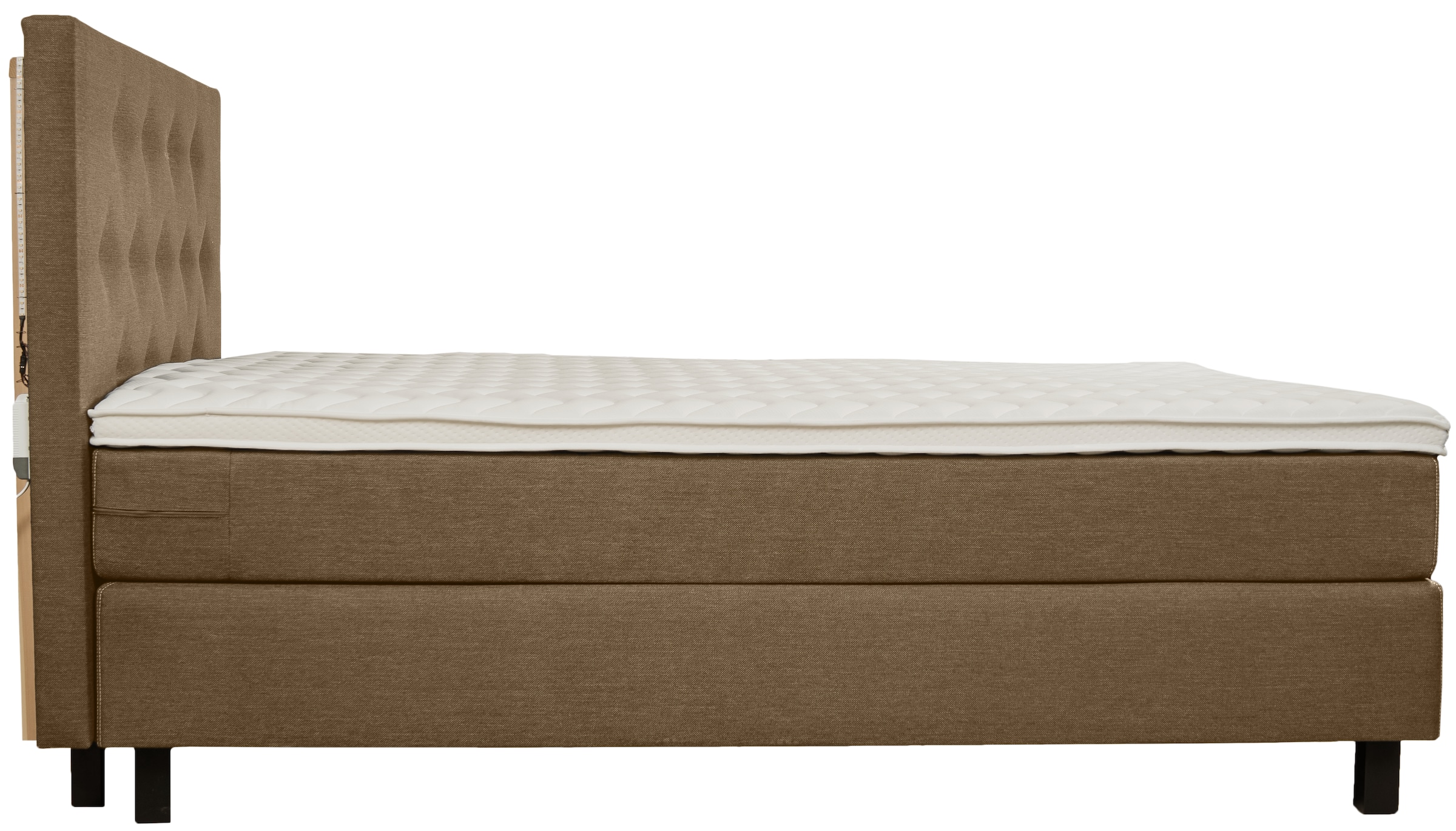 Home affaire Lit boxspring »Alenika« mit LED - Beleuchtung, mit Taschen-Federkernmatratze