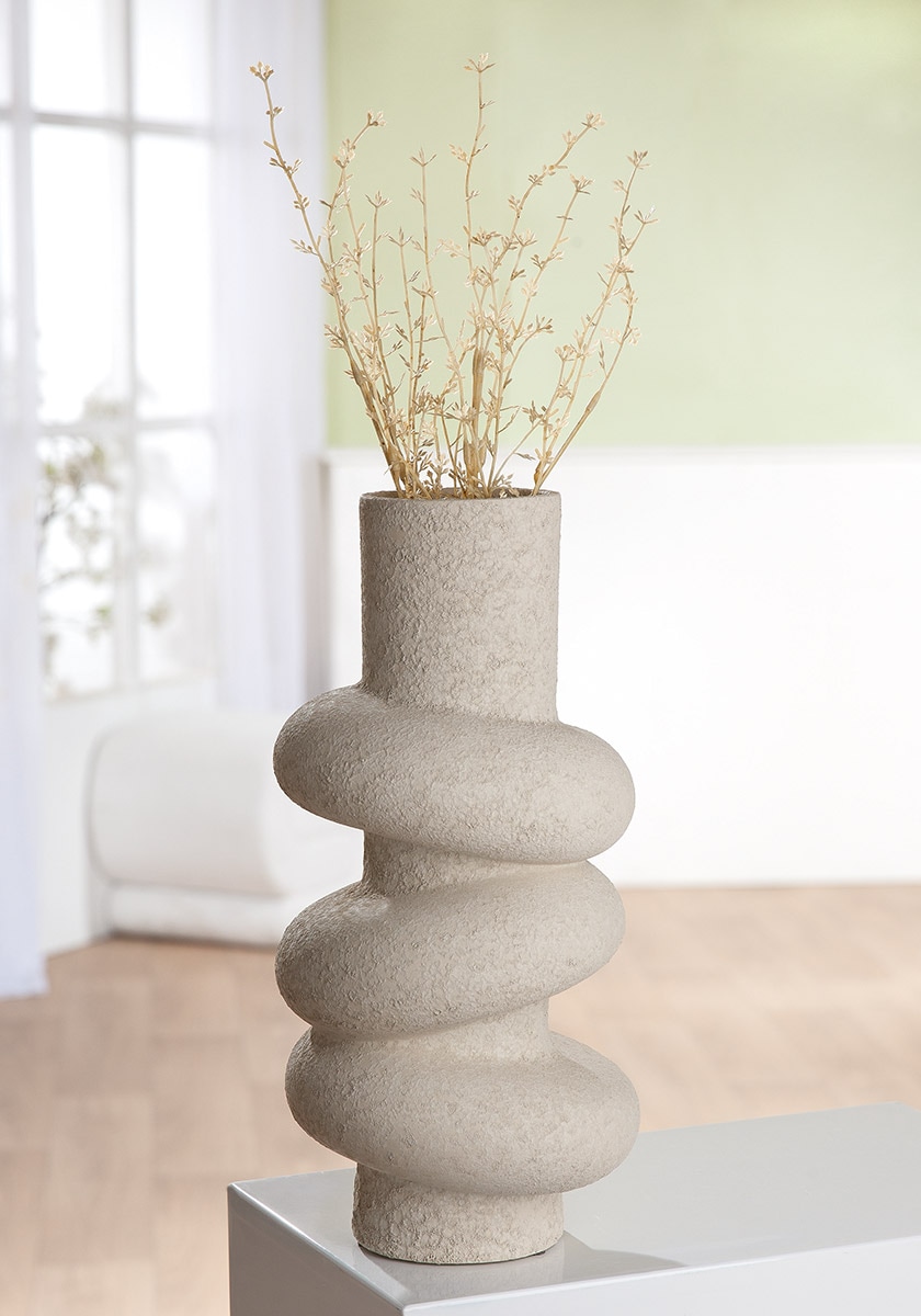 homsy by Ana Johnson Vase de table »Floriva, 40x18,5cm, strukturierte, matte Oberfläche« hochwertige Keramik aus einer traditionellen Manufaktur,Made in Europe