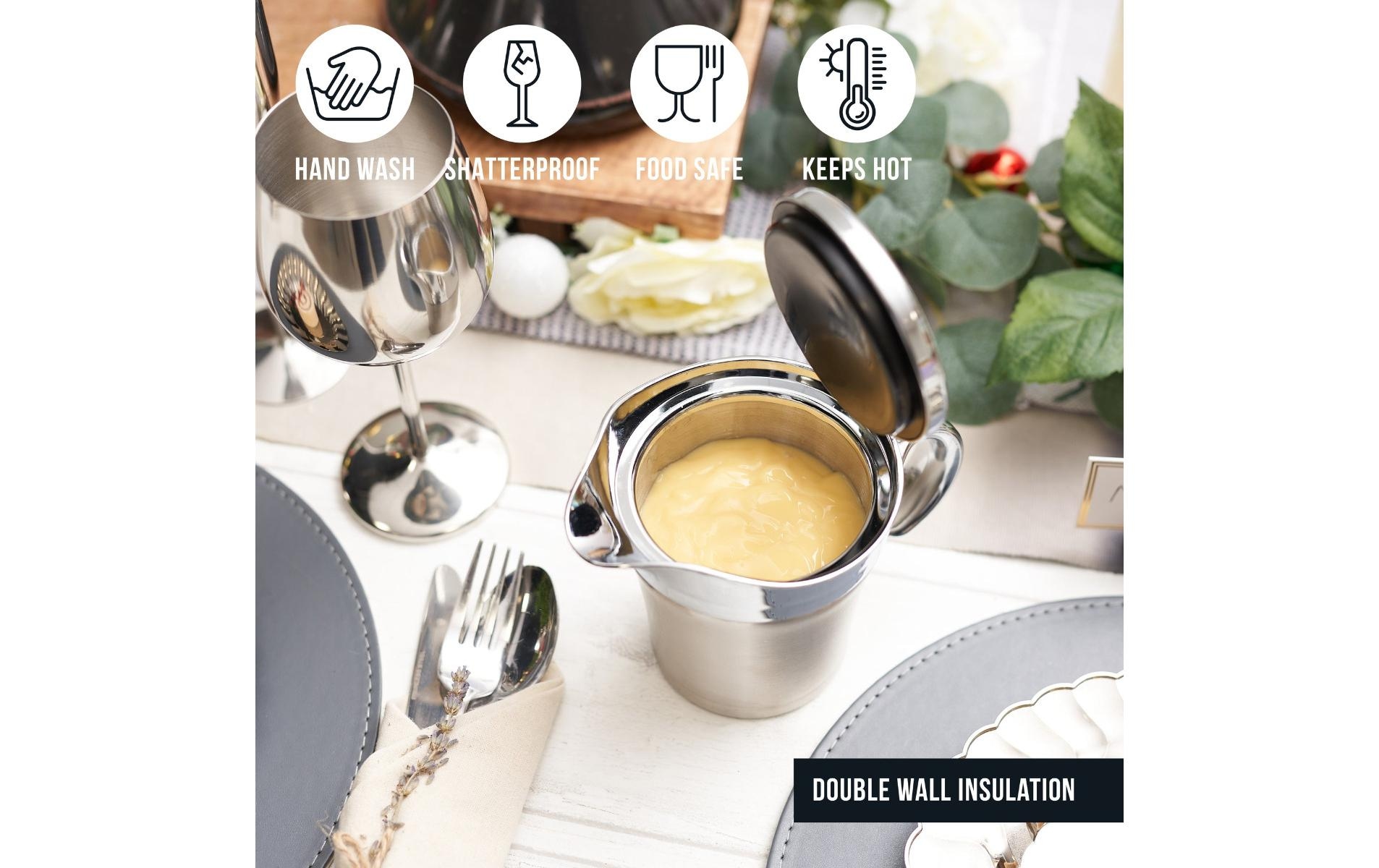   Sauciere »Oak & Steel 1 Stück« aus Edelstahl