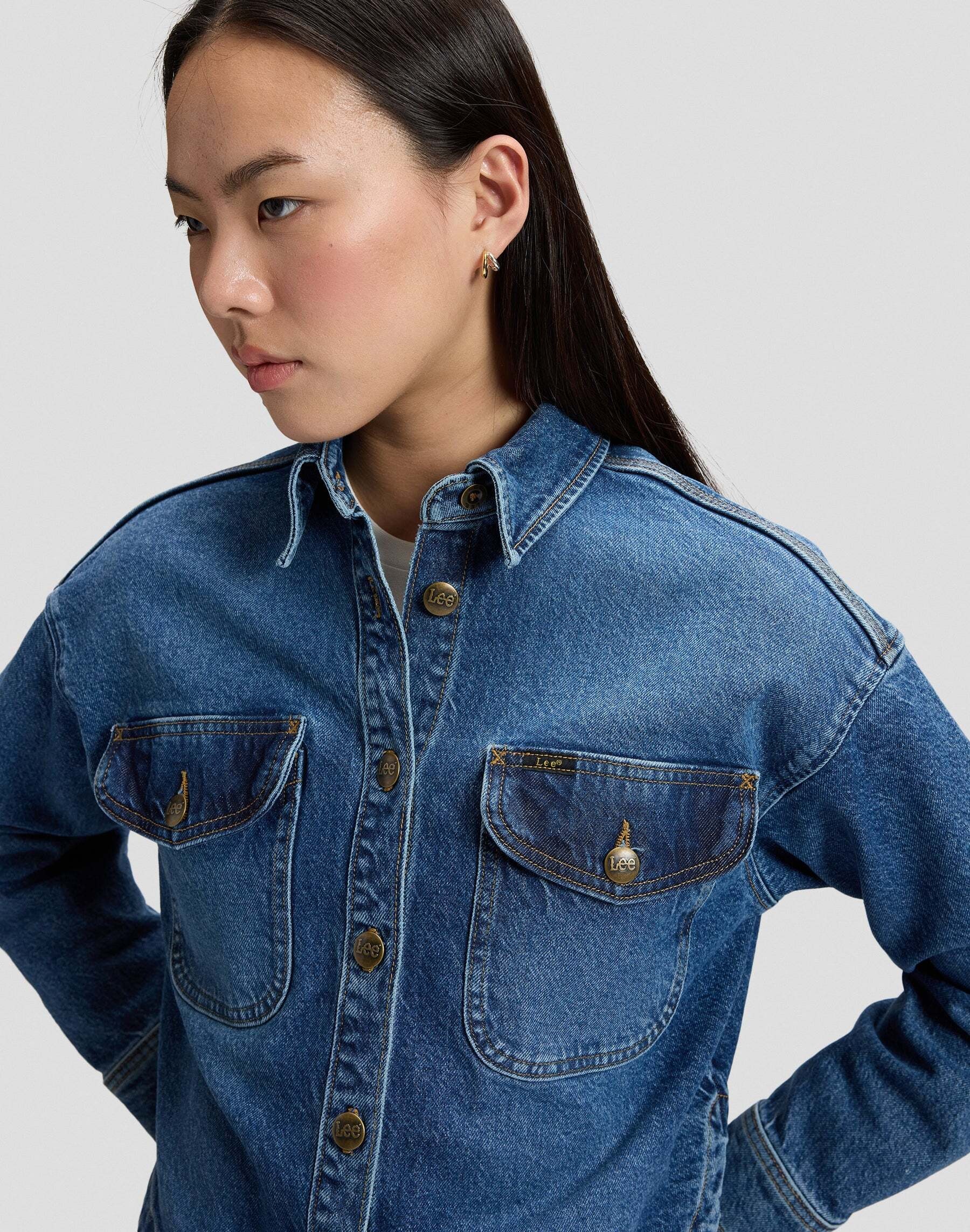 Lee® Blouse en jean »Lee Jeanshemd Flap Pocket«