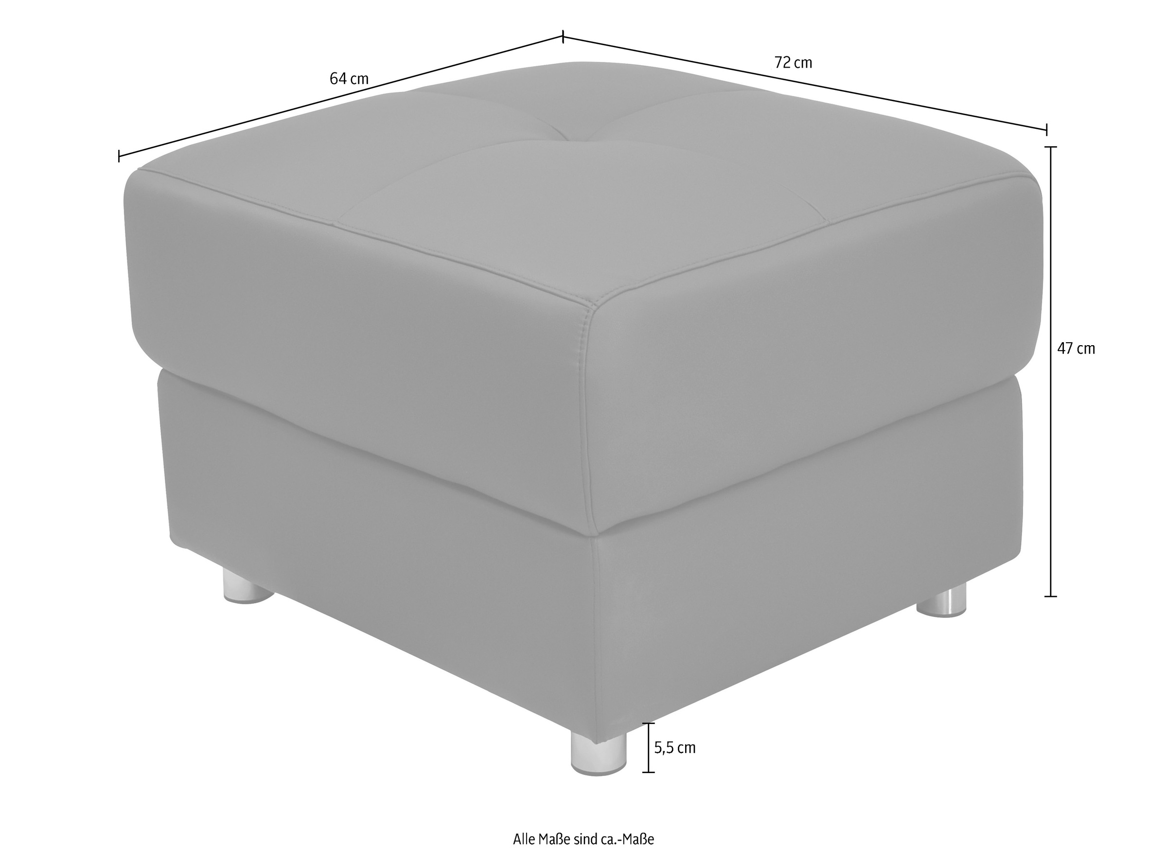 PLACES OF STYLE Tabouret rembourré »Pareli« mit komfortablen Federkern und Stauraum