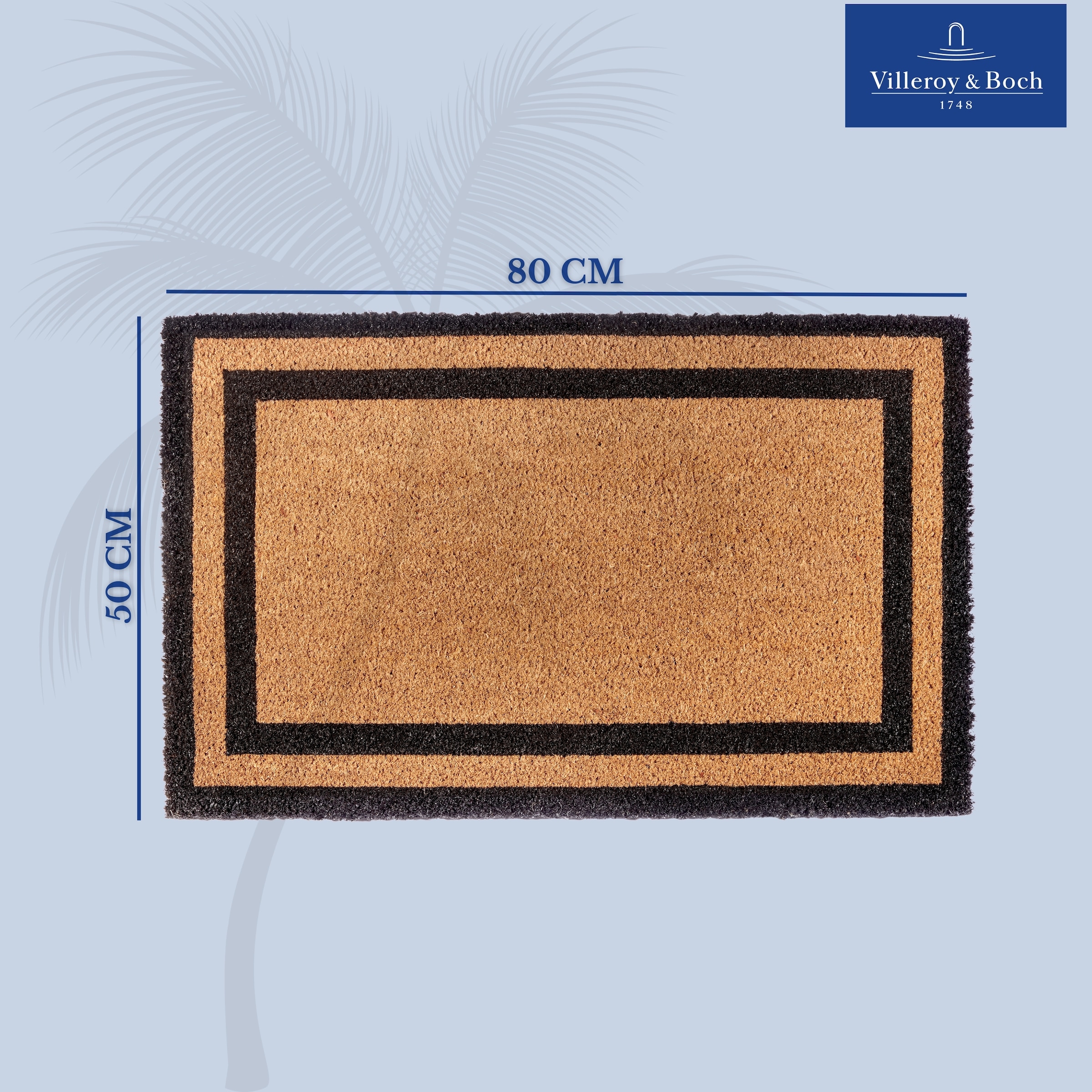 Villeroy & Boch Fussmatte »Claude, Türmatte« rechteckig 23 mm Höhe Robust, Innen, Aussen, Schmutzabtreter, Wetterfest, Natur, Kokos