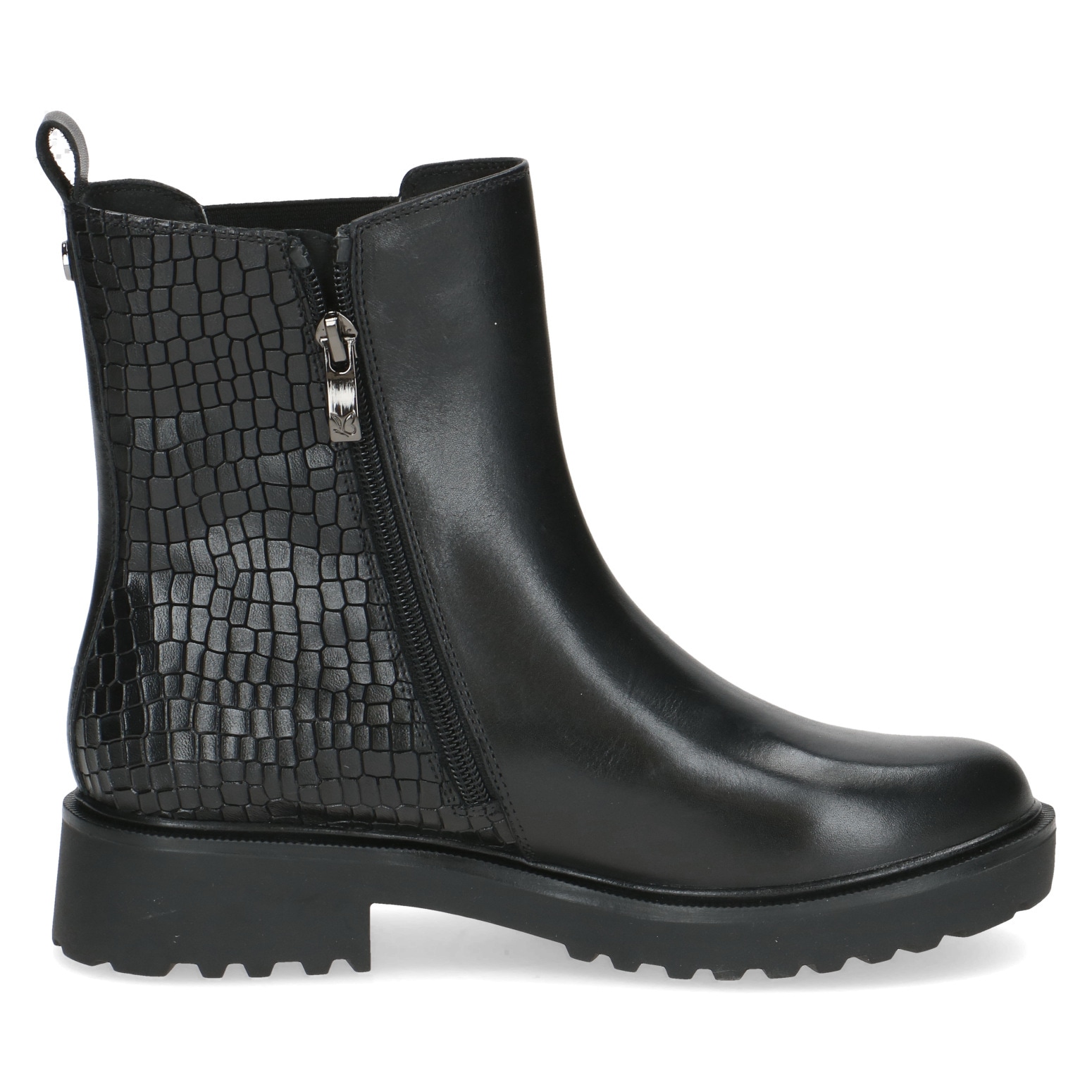 Caprice Bottines chelsea  talon bloc, bottines avec motif reptile