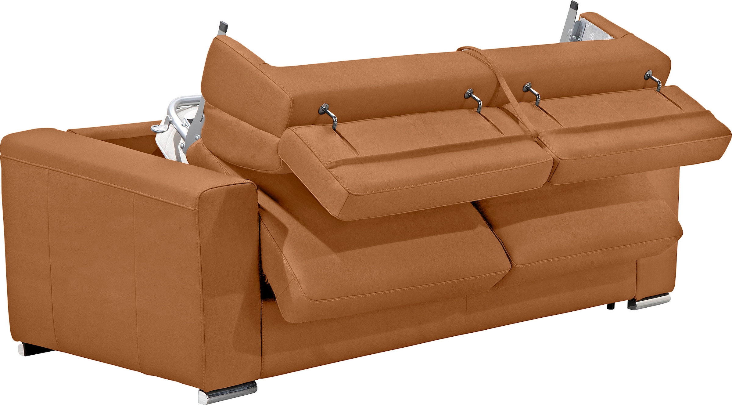 Egoitaliano Schlafsofa »Cabiria, Design und super Sitz- und Liegekomfort« Sofa inkl. Schlaffunktion, Kopfteile verstellbar, mit Metallfüssen