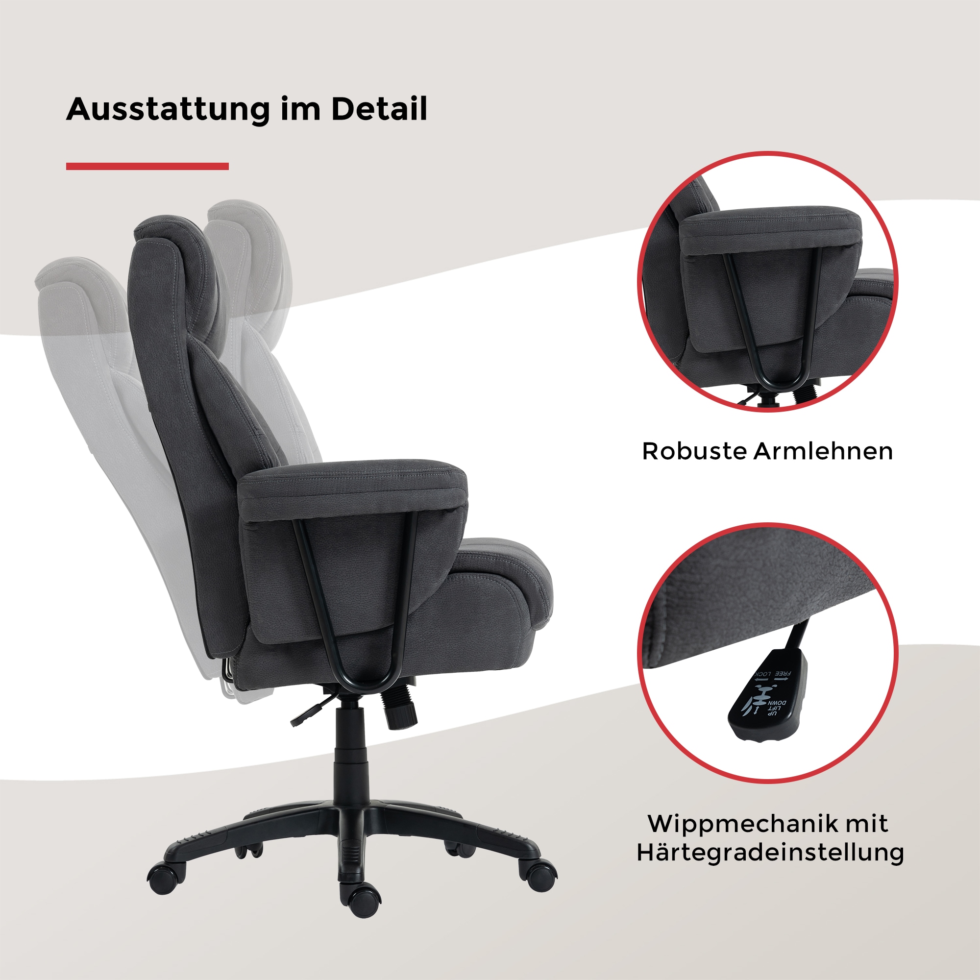 Duo Collection Fauteuil de direction »Mauro XXL« () capacité de charge jusqu'à 150 kg