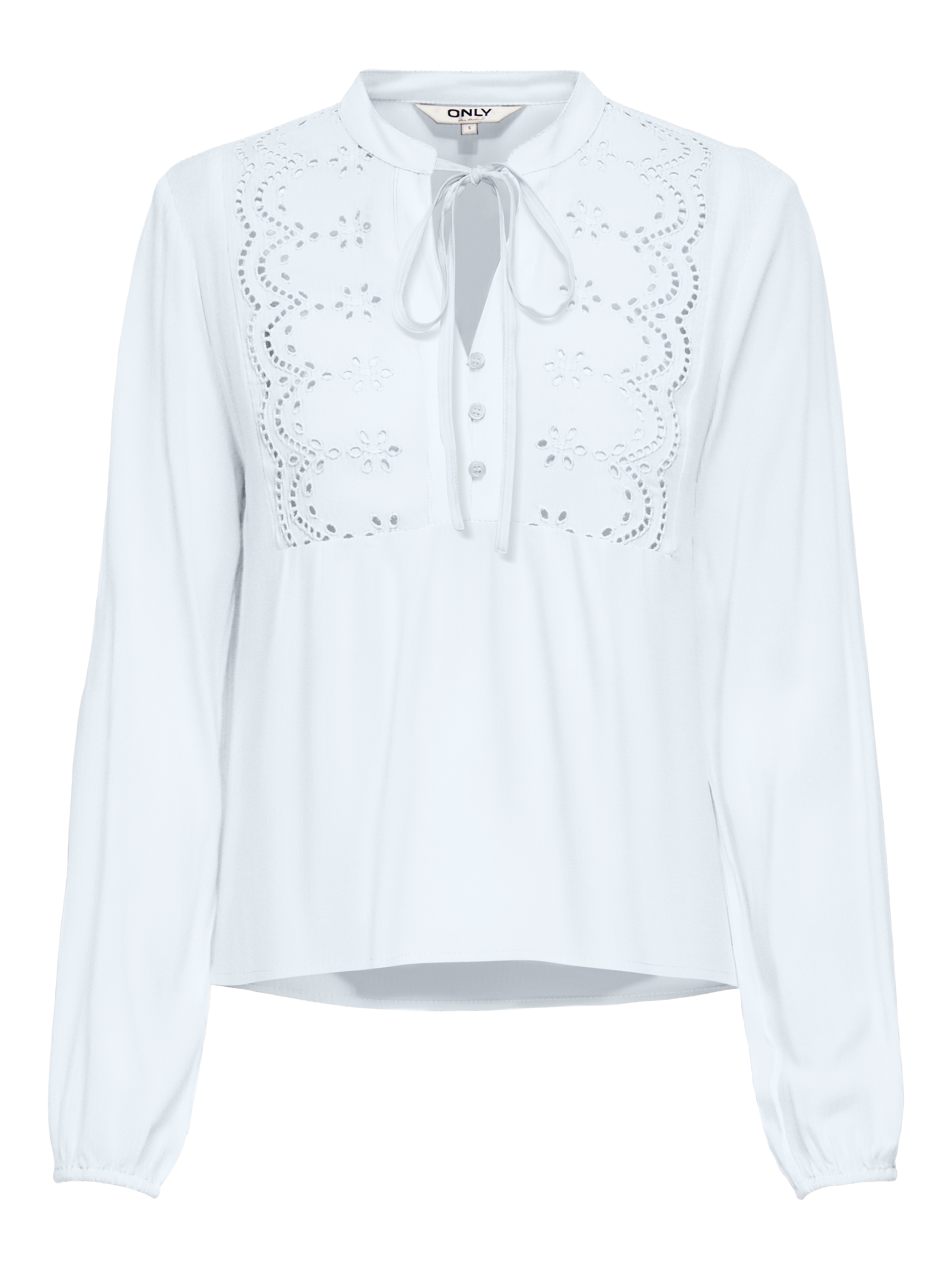 ONLY Blouse à manches longues »ONLLENNYO LS EMBROID V-NECK TOP NOOS WVN«