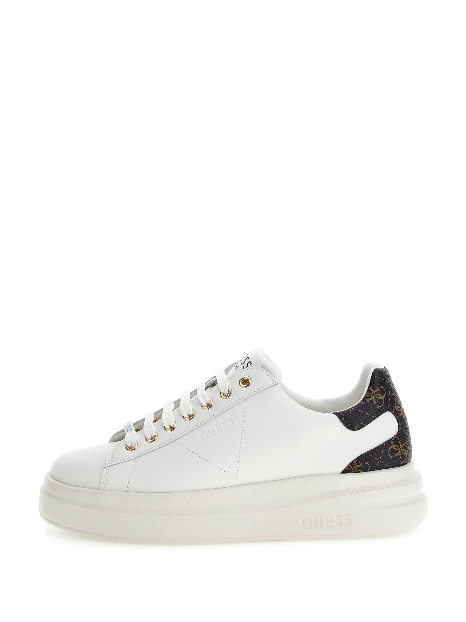 Guess Plateausneaker »ELBINA«  Freizeitschuh, Halbschuh, Schnürschuh mit Logodruck an der Schuhzunge