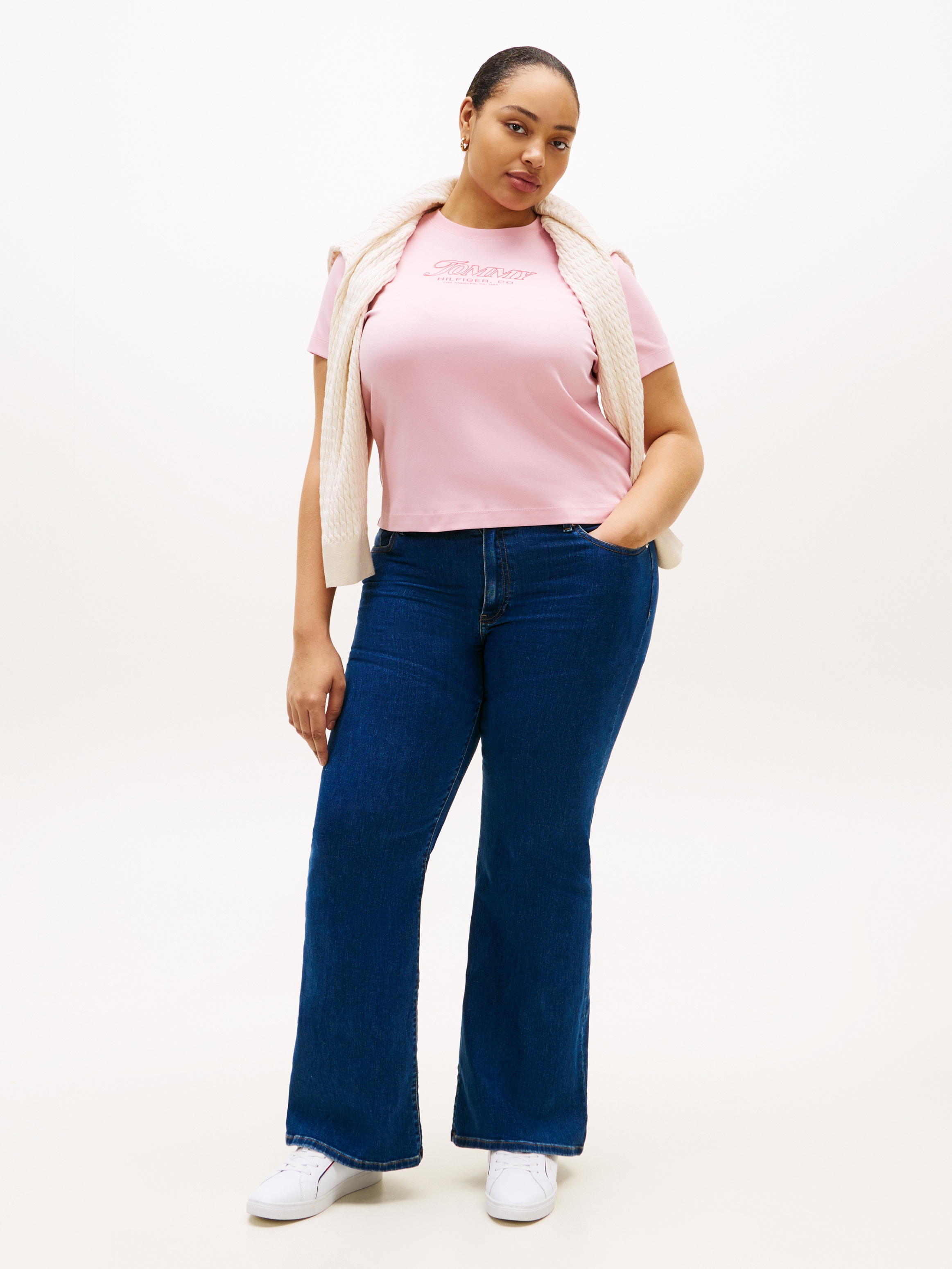 Tommy Hilfiger Curve T-Shirt »CRV FUN GRAPHIC REG C-NK SS TEE« in grossen Grössen