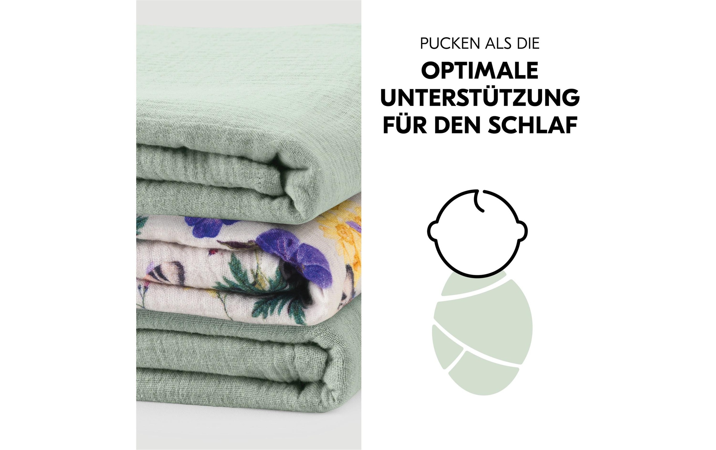 Hauck Schnuffeltuch »Cuddle N Clean 3Set Sage-Beige-Floral« 3 tlg.