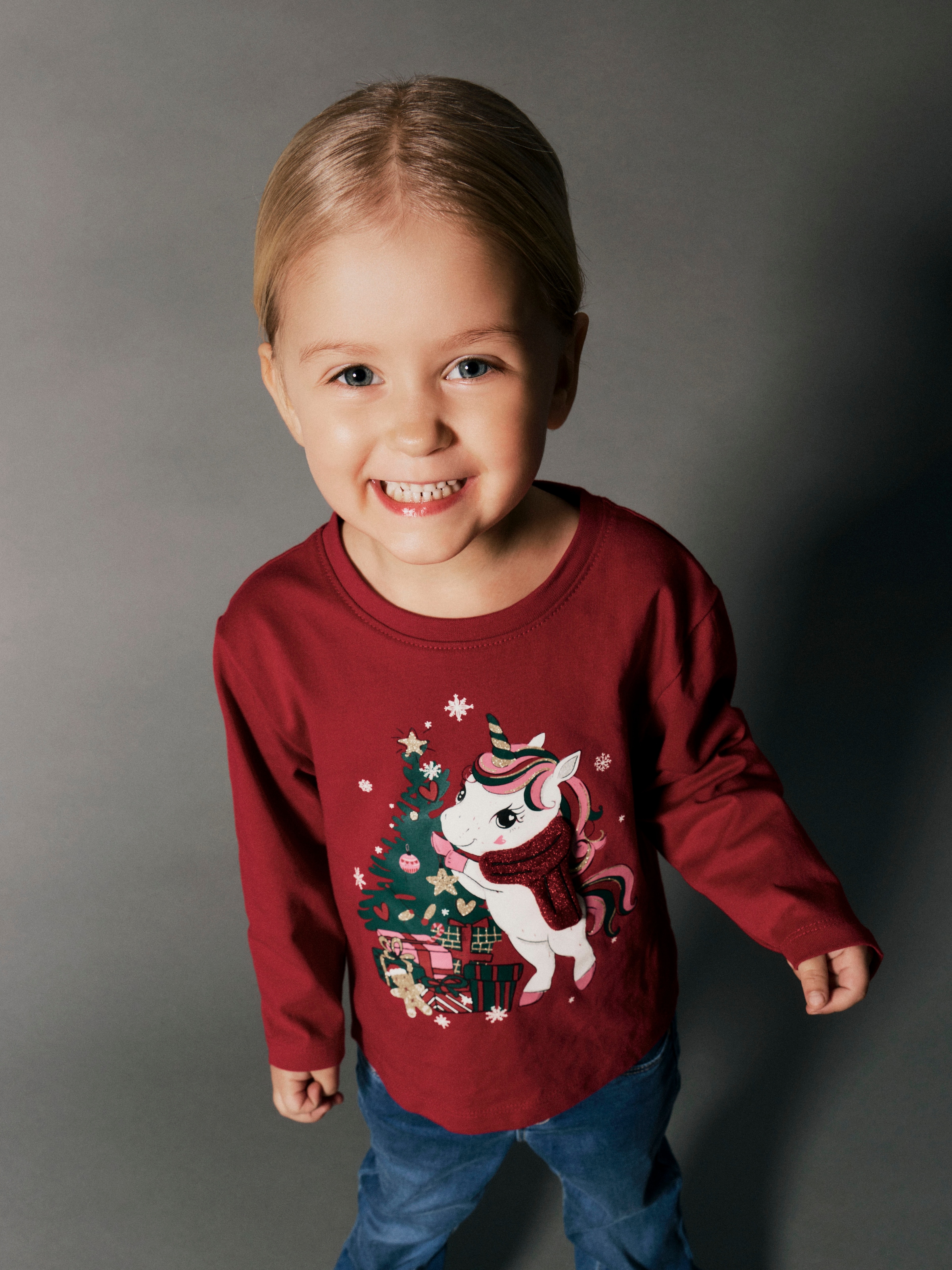 Name It T-shirt à manches longues »NMFREPOLER LS NREG TOP BOX« Noël, coton