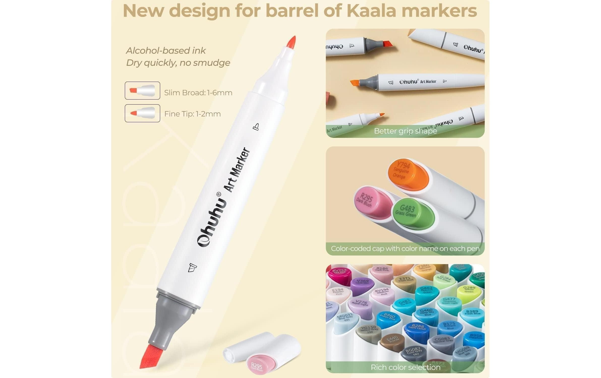   Marqueur »Ohuhu für Manga Illustrationen, 60 Stück«