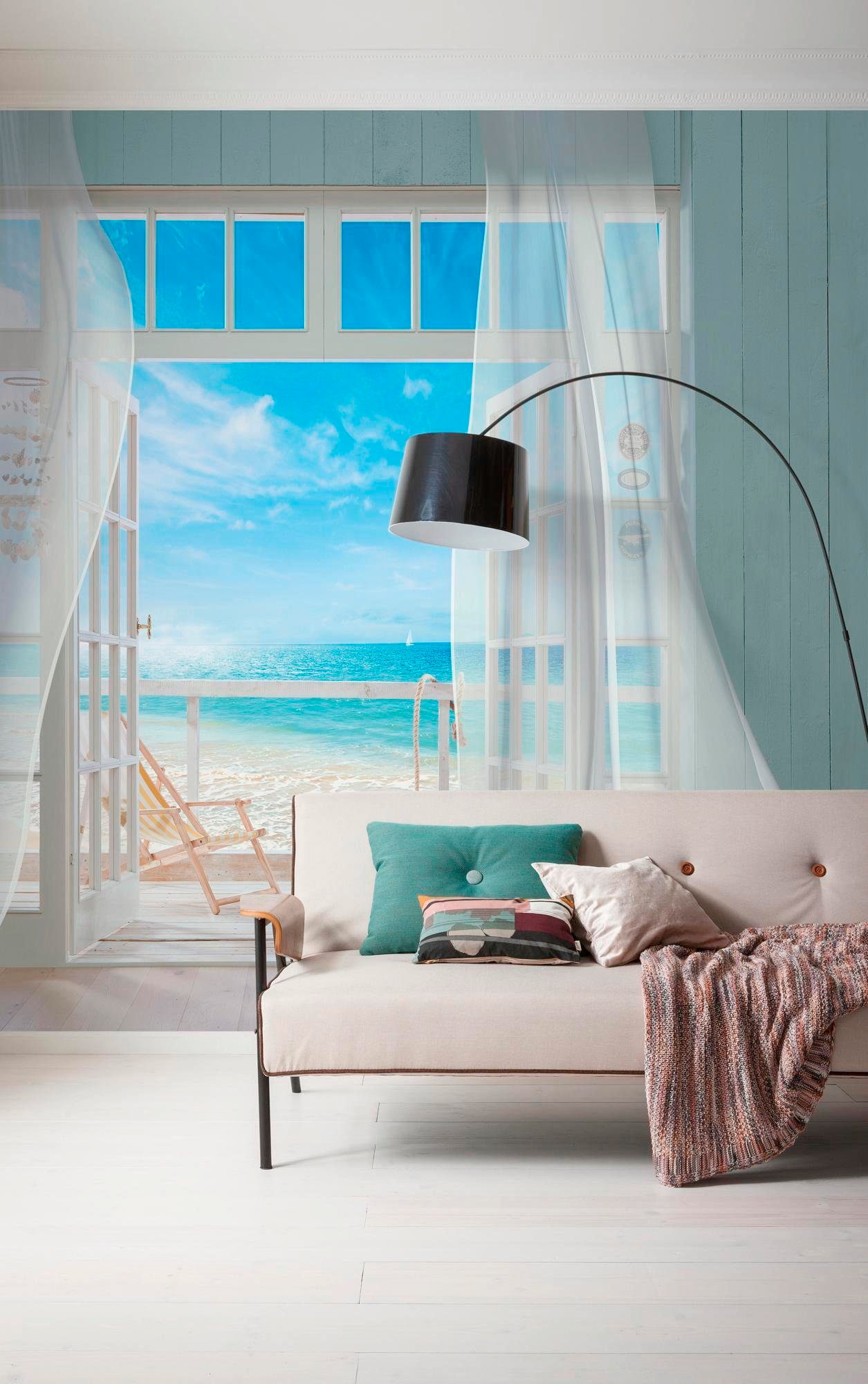 Komar Vliestapete »Digitaldruck Vlies -  Malibu - Grösse 300 x 250 cm« bedruckt glatt Wohnzimmer, Schlafzimmer