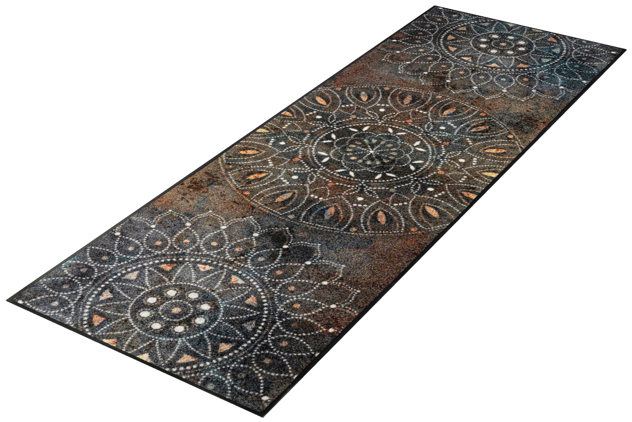 wash+dry by Kleen-Tex Chemin de table »Madhana« Rectangulaire 7 mm Höhe Schmutzfangläufer, Mandala Motiv, rutschhemmend, waschbar