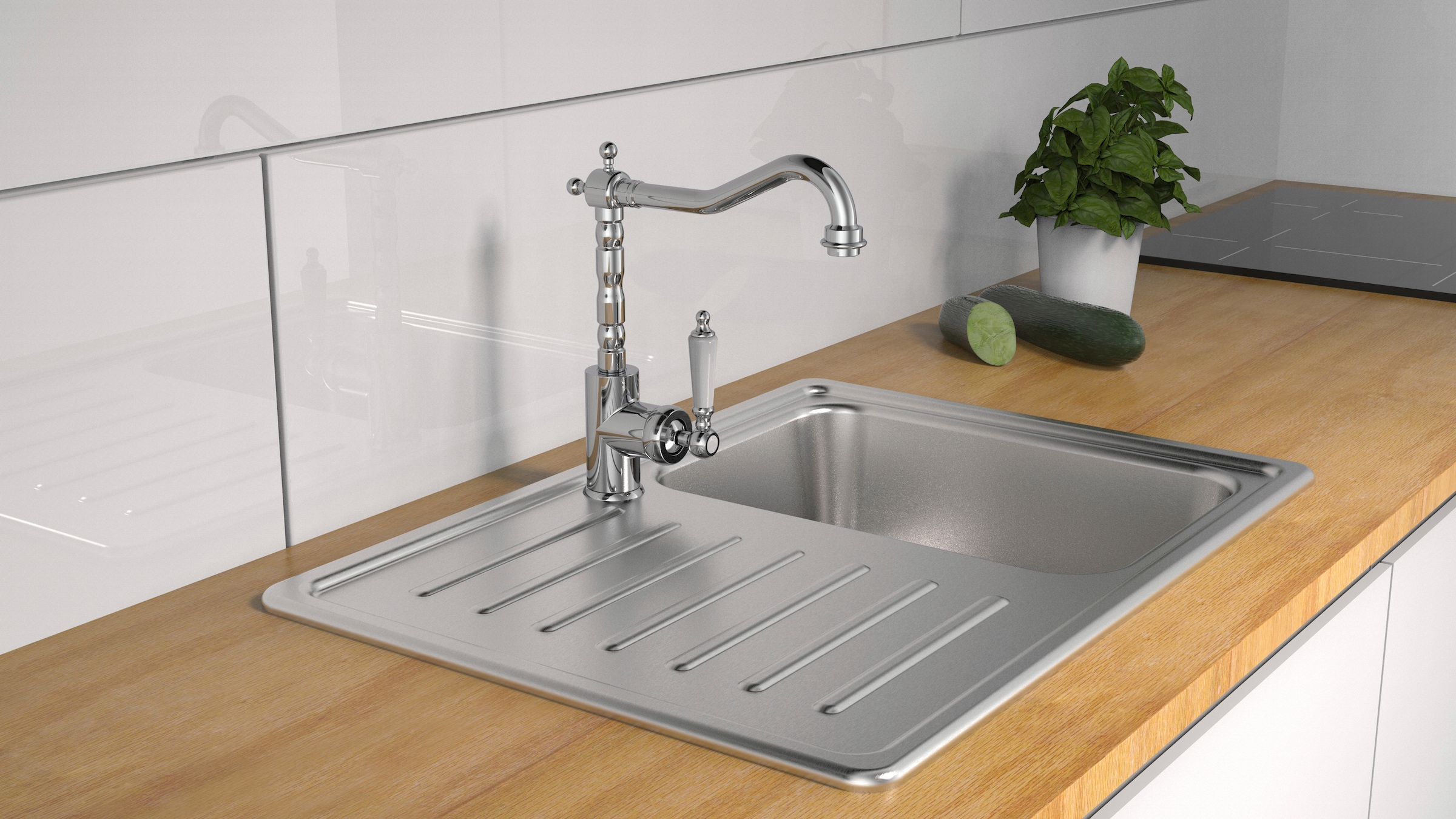 Schütte Spültischarmatur »Old Style« Wasserhahn Küche im Retro Style, 360° schwenkbare Mischbatterie