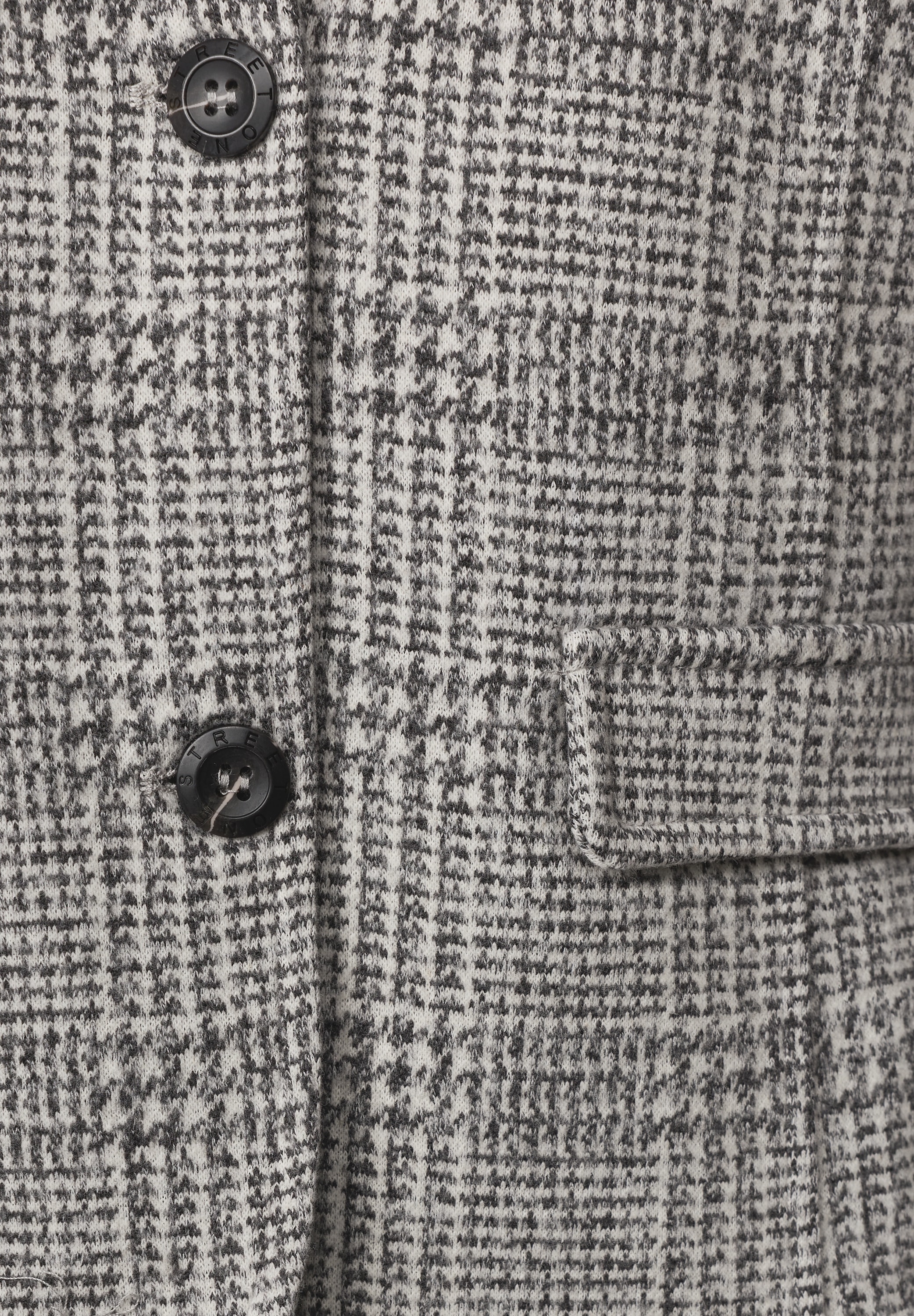 STREET ONE Veste blazer avec motif à carreaux et boutons