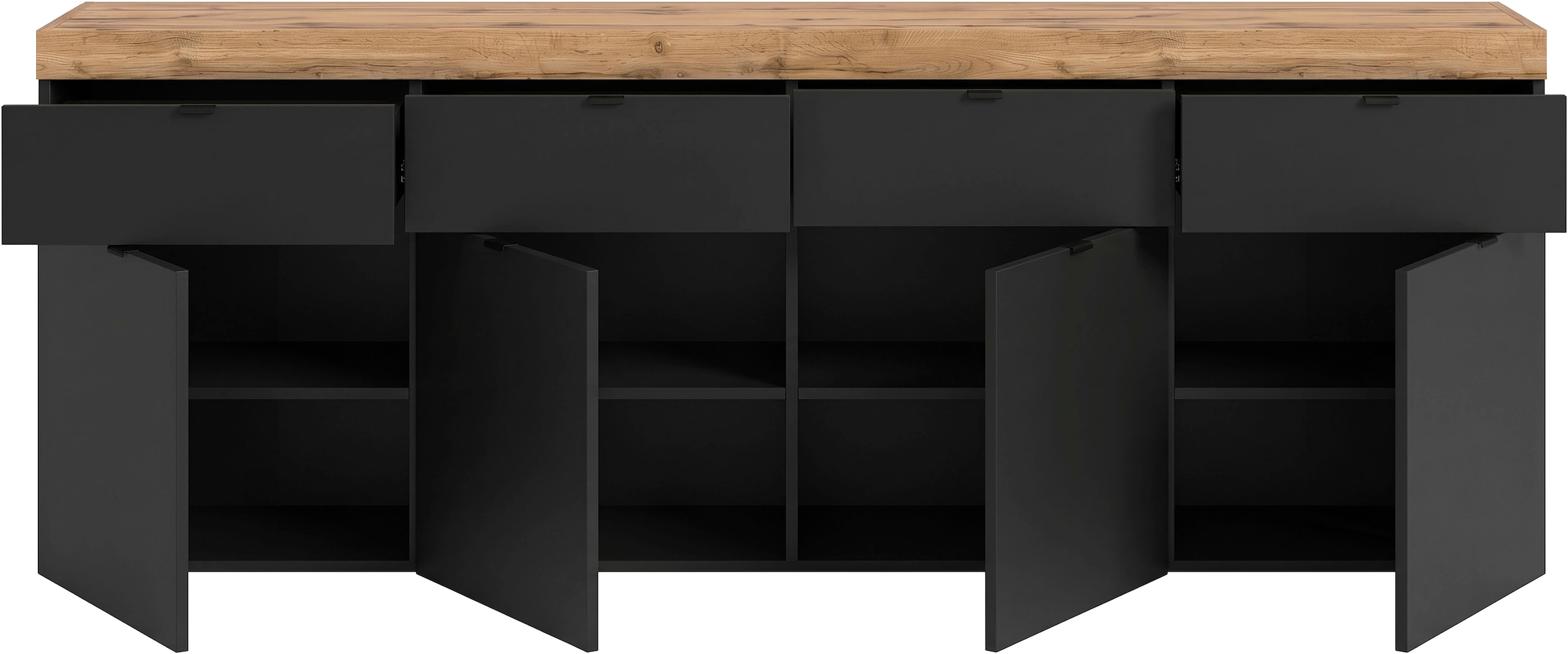 GOODproduct Sideboard »MAMBO II, Breite 200cm, 4 Türen, 4 Schubkästen, 8 Fächer« 1 Stk. tlg. Kommode, Anrichte, Wohnzimmer, Schlafzimmer