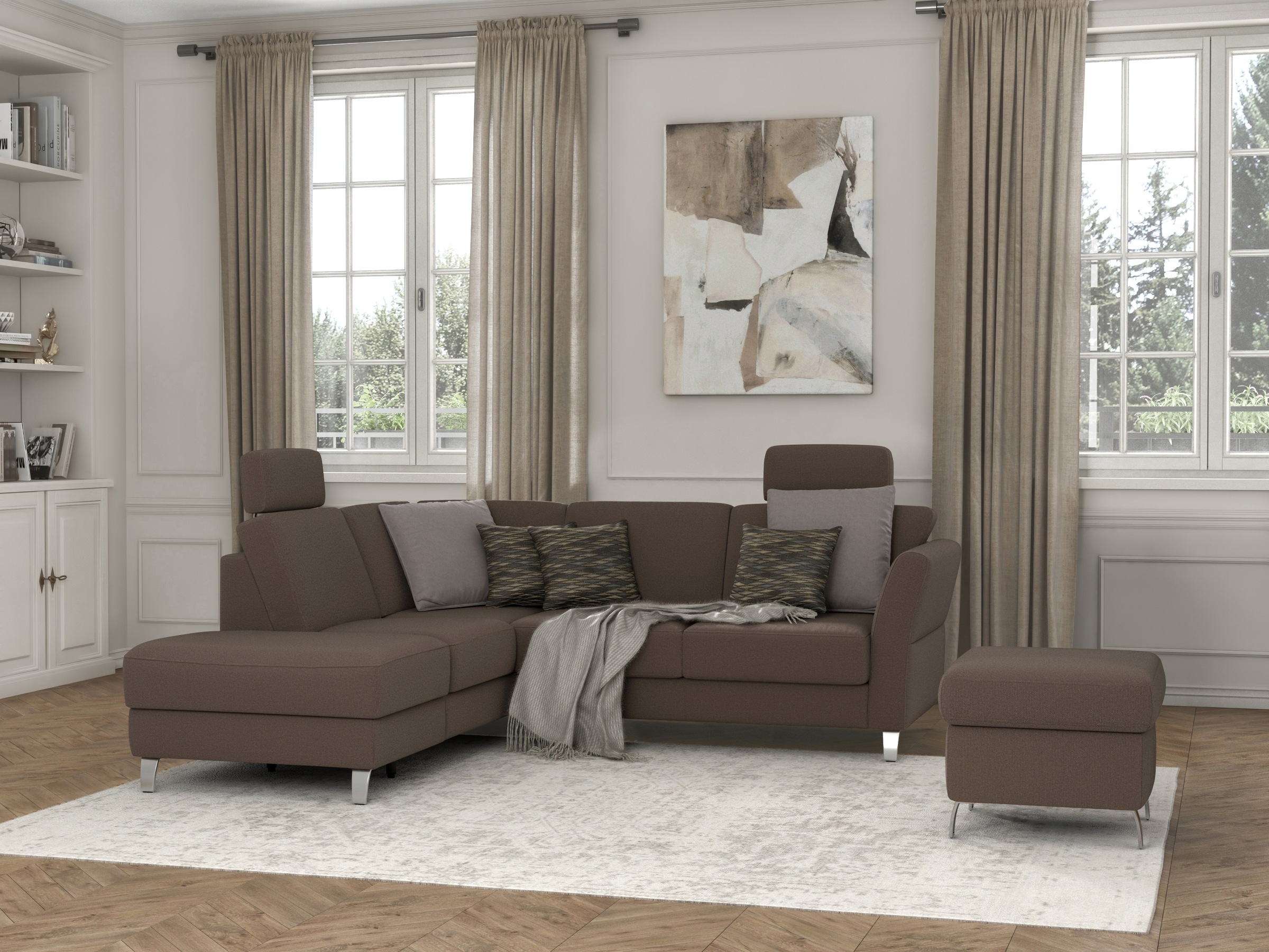 sit&more Stauraumhocker »Visby« auch erhältlich in dem mit Wasser zu reinigendem "Soft clean" Bezug