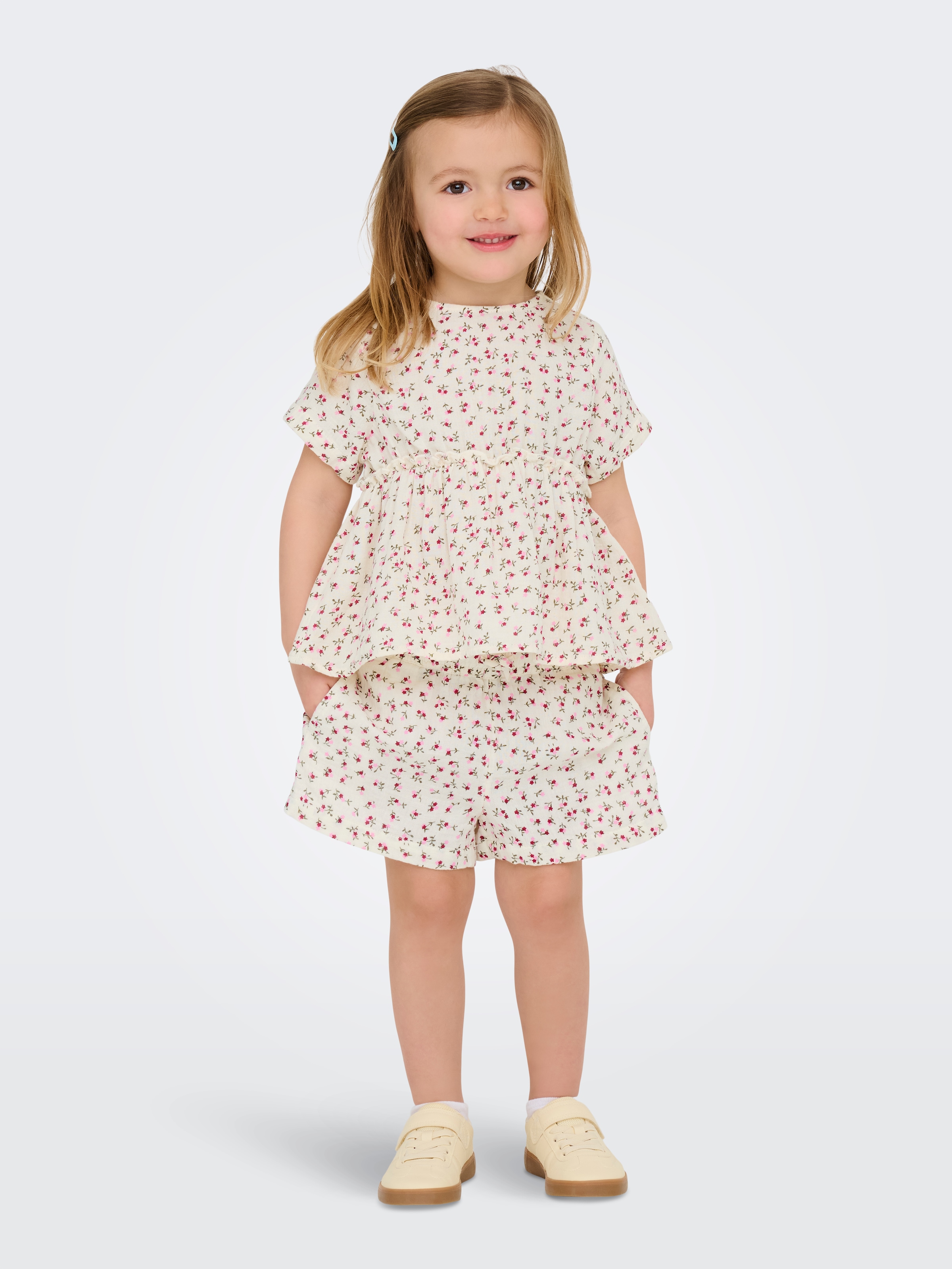 KIDS ONLY Druckbluse »KMGTHYRA LIFE S/S TOP WVN NOOS«