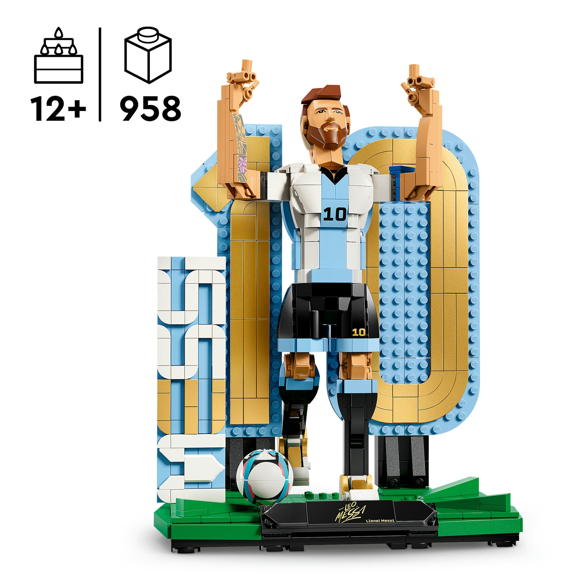 LEGO® Konstruktionsspielsteine »Lionel Messi – Fussballlegende (43015), LEGO Editions Football«
