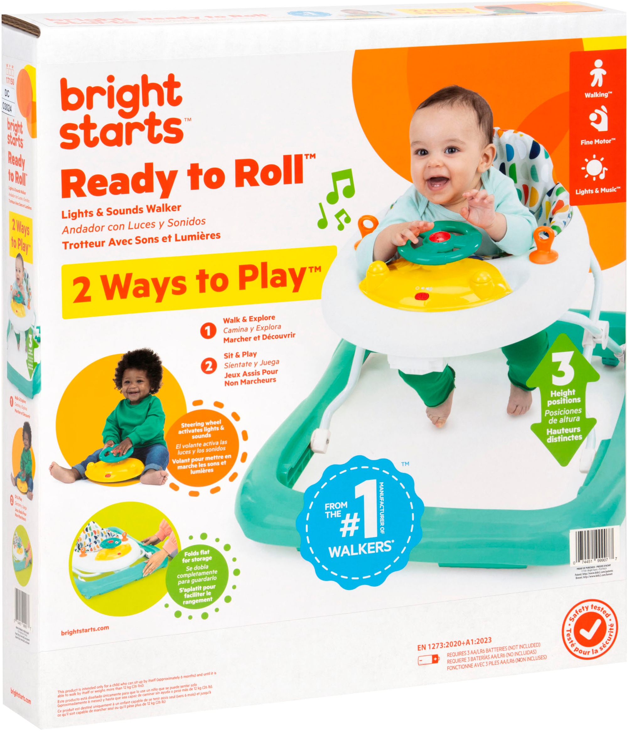 Bright Starts Lauflernhilfe »Ready to Roll  Lights & Sounds Walker« mit Licht- und Soundeffekt