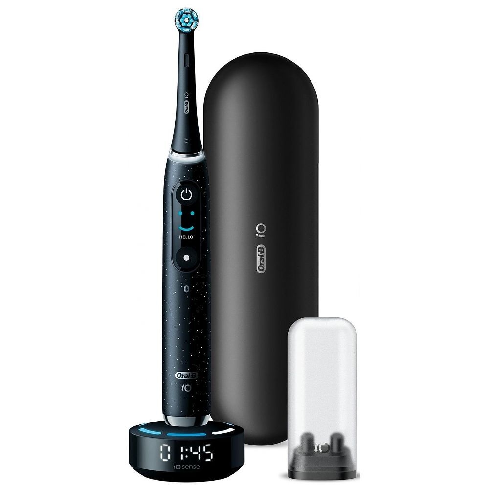Oral-B Brosse à dents électrique »iO 10« 5 cuis Aufsteckbürsten Technologie magnétique, iOsense, 7 modes de nettoyage, écran couleur & étui de voyage avec charge