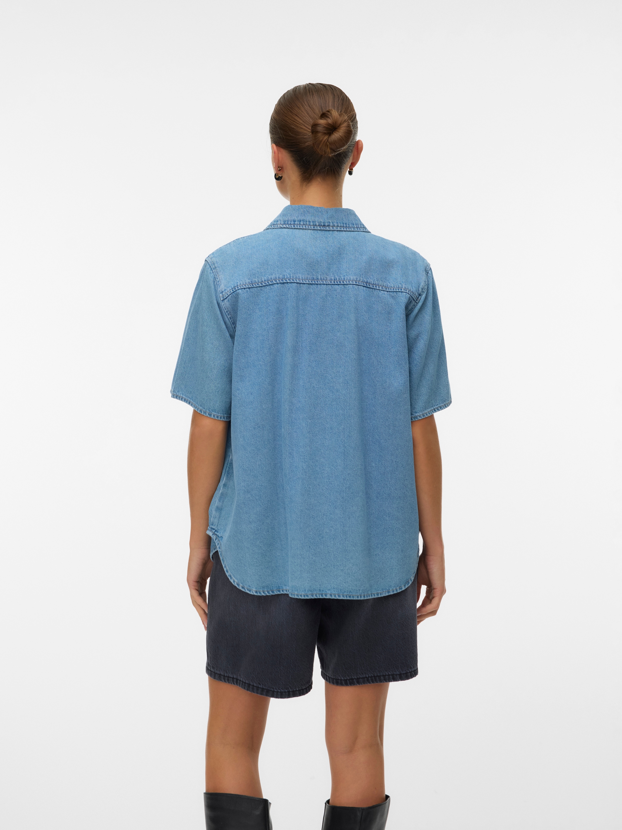 Vero Moda Blouse en jean »VMSIGGA SS CLR DENIM SHIRT« Baumwollmischung, regular fit