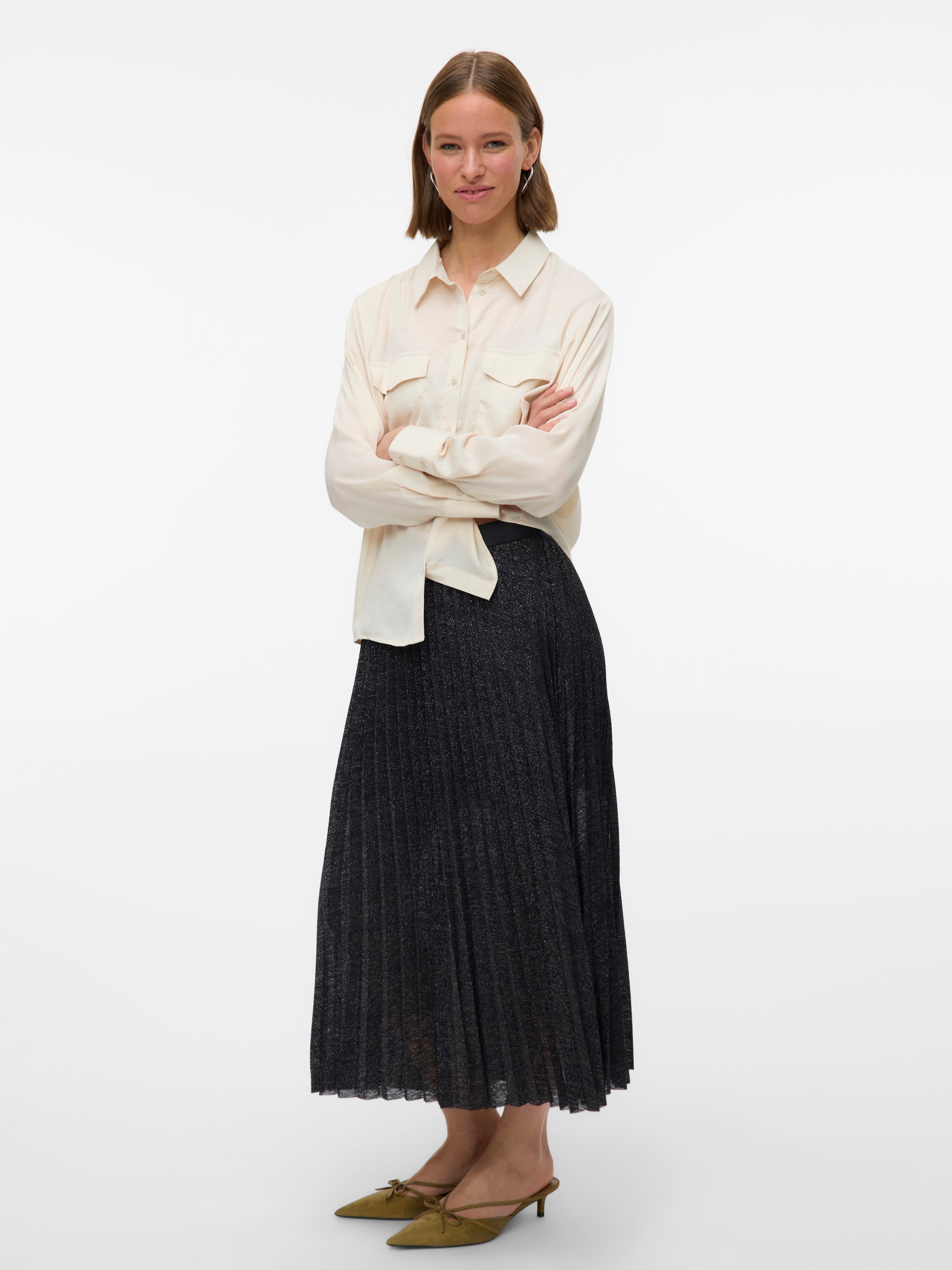 Vero Moda Jupe plissée »VMHENLEY MW 7/8 SKIRT JRS BTQ«