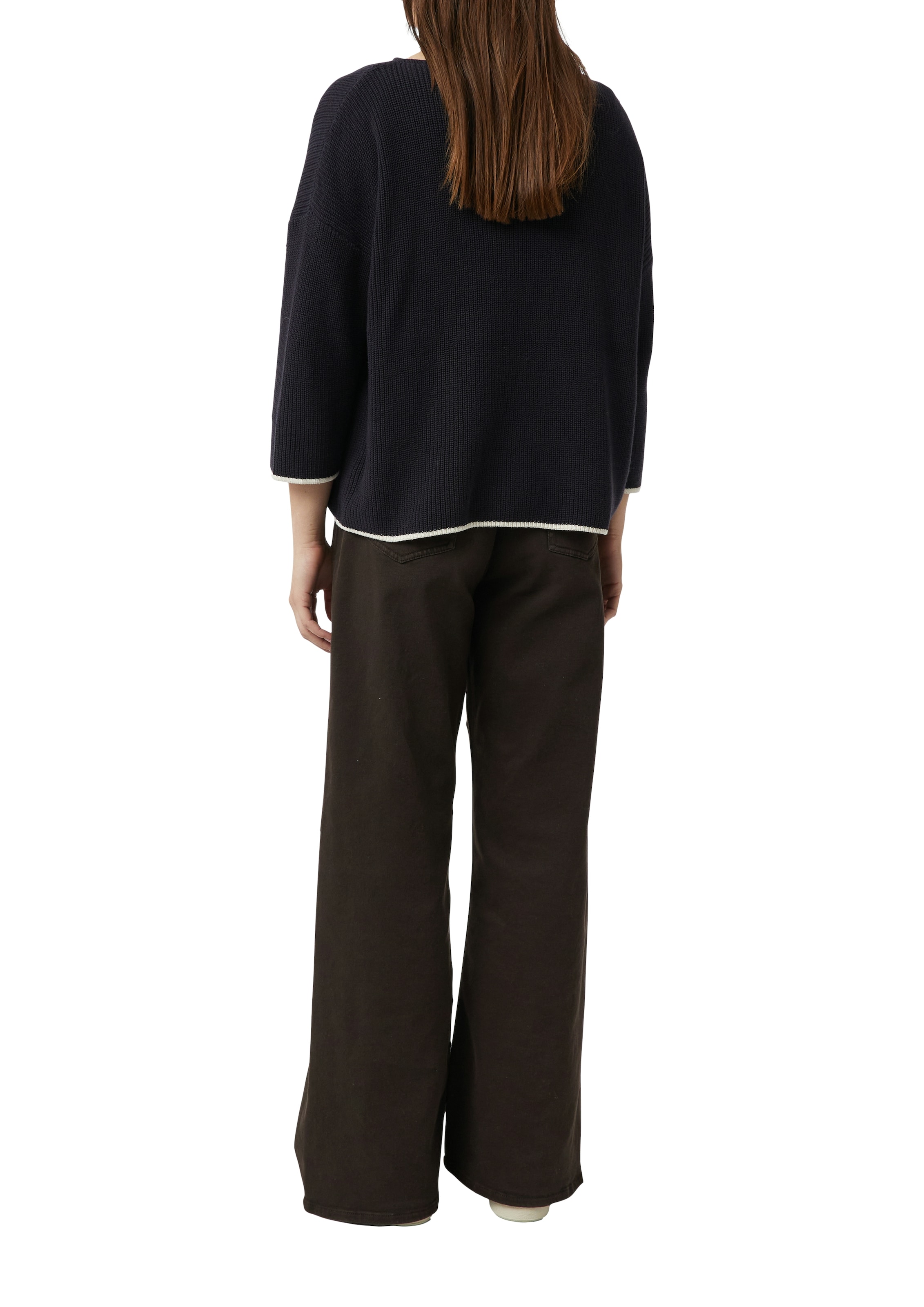 Comma Pull en tricot mit Kontrast-Details