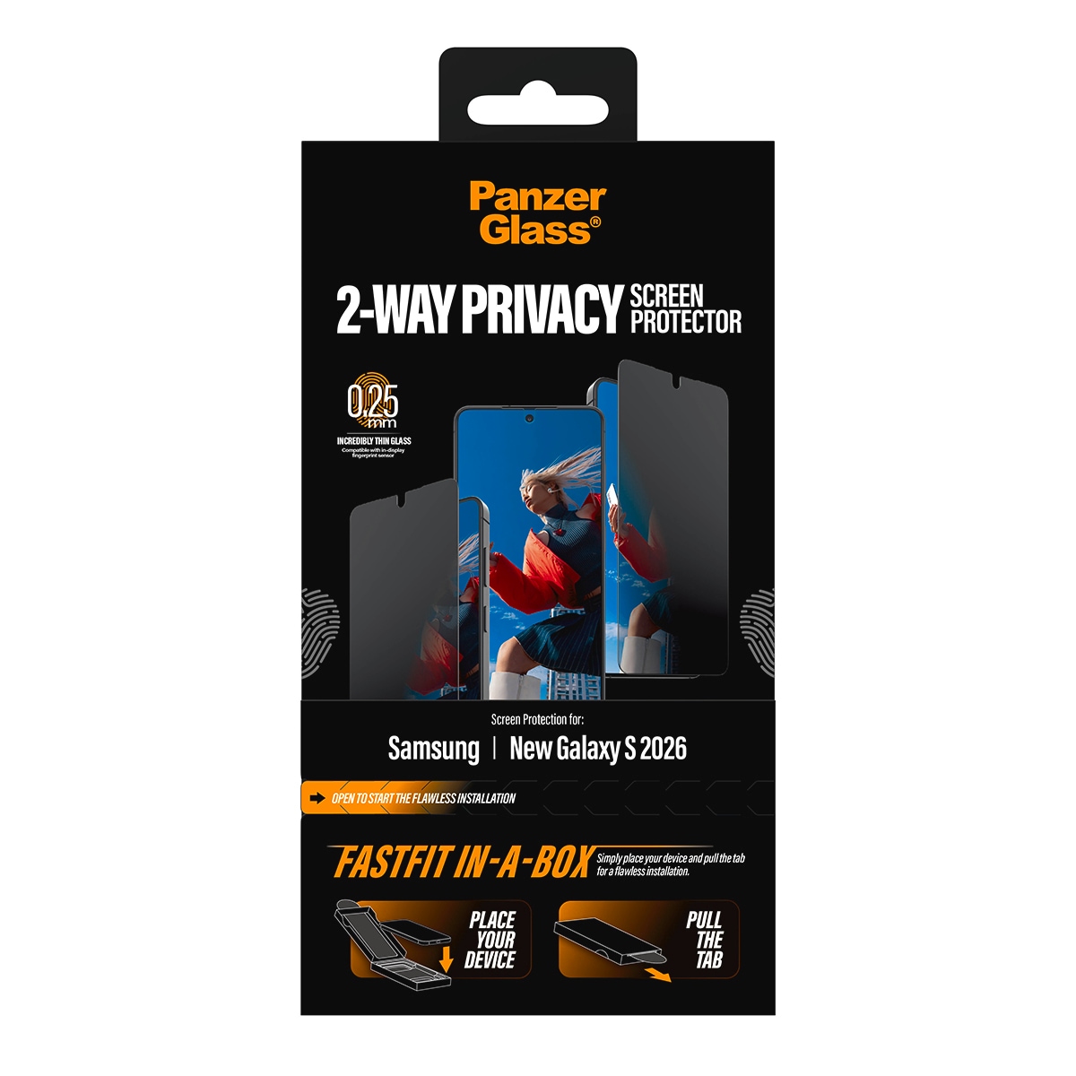CARE by PanzerGlass Displayschutzglas »2-Way Privacy Screen Protector« für Samsung Galaxy S26 Displayschutzfolie, Schutzfolie, Bildschirmschutz, kratz- & stossfest