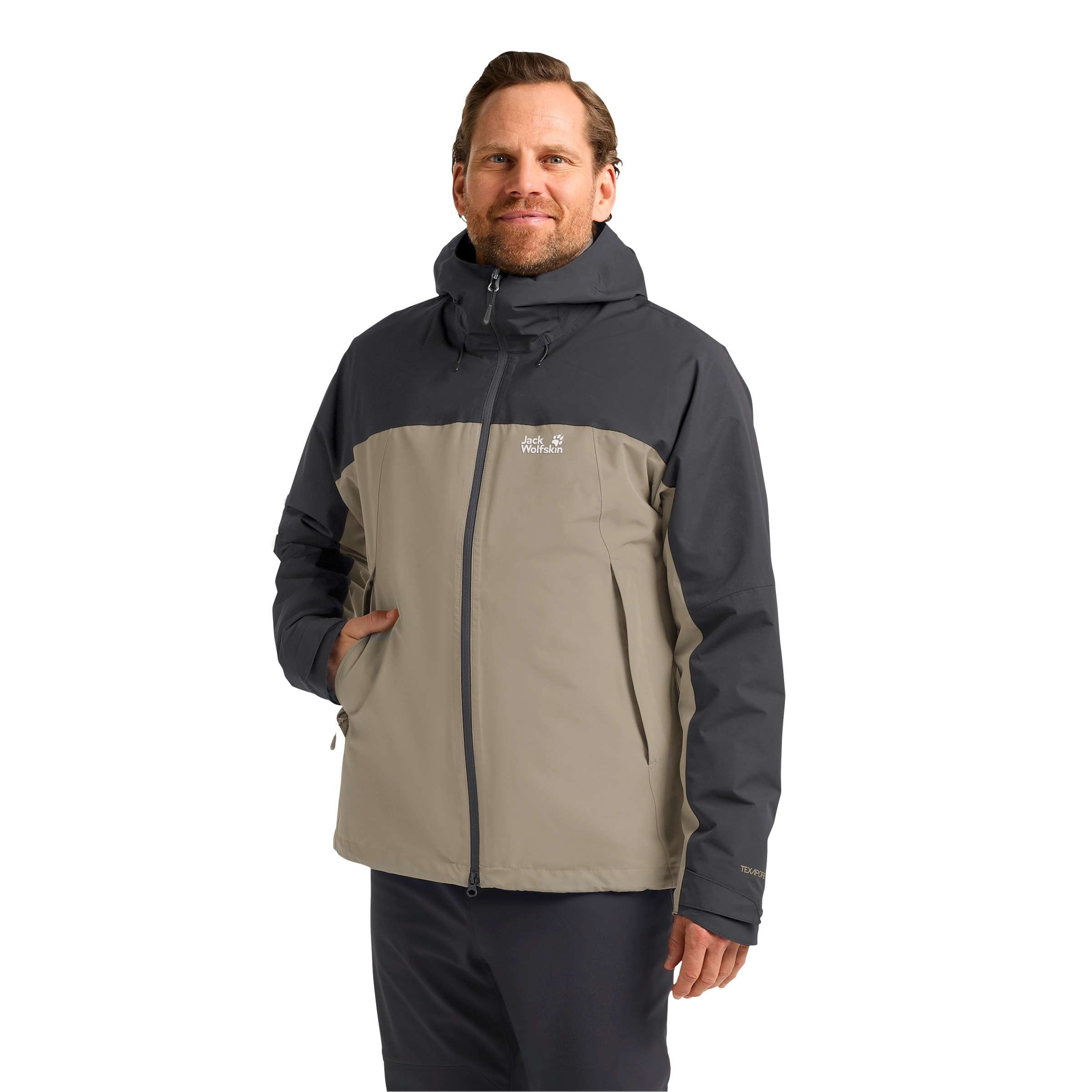Jack Wolfskin Veste fonctionnelle 3 en 1 mit Kapuze 3in1, wasserdicht, Übergangsjacke