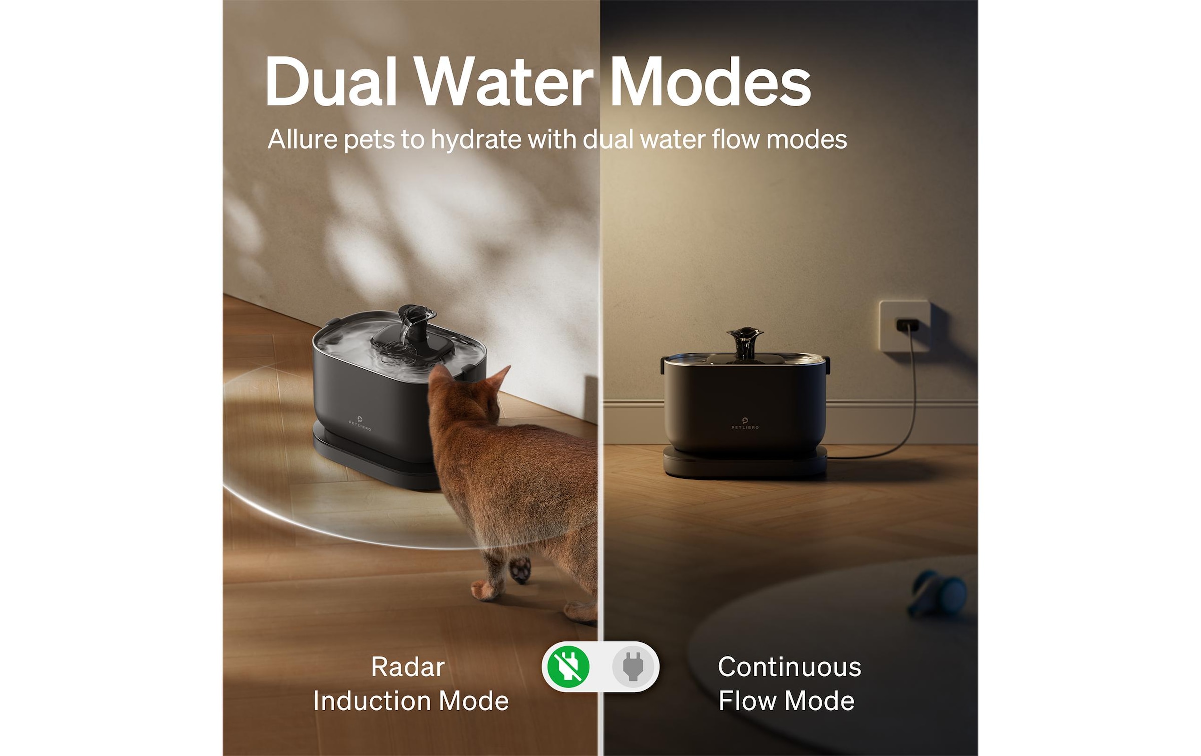   Trinkbrunnen »Petlibro Dockstream Battery-Operated mit Sensor« Kabelloser Trinkbrunnen für Haustiere