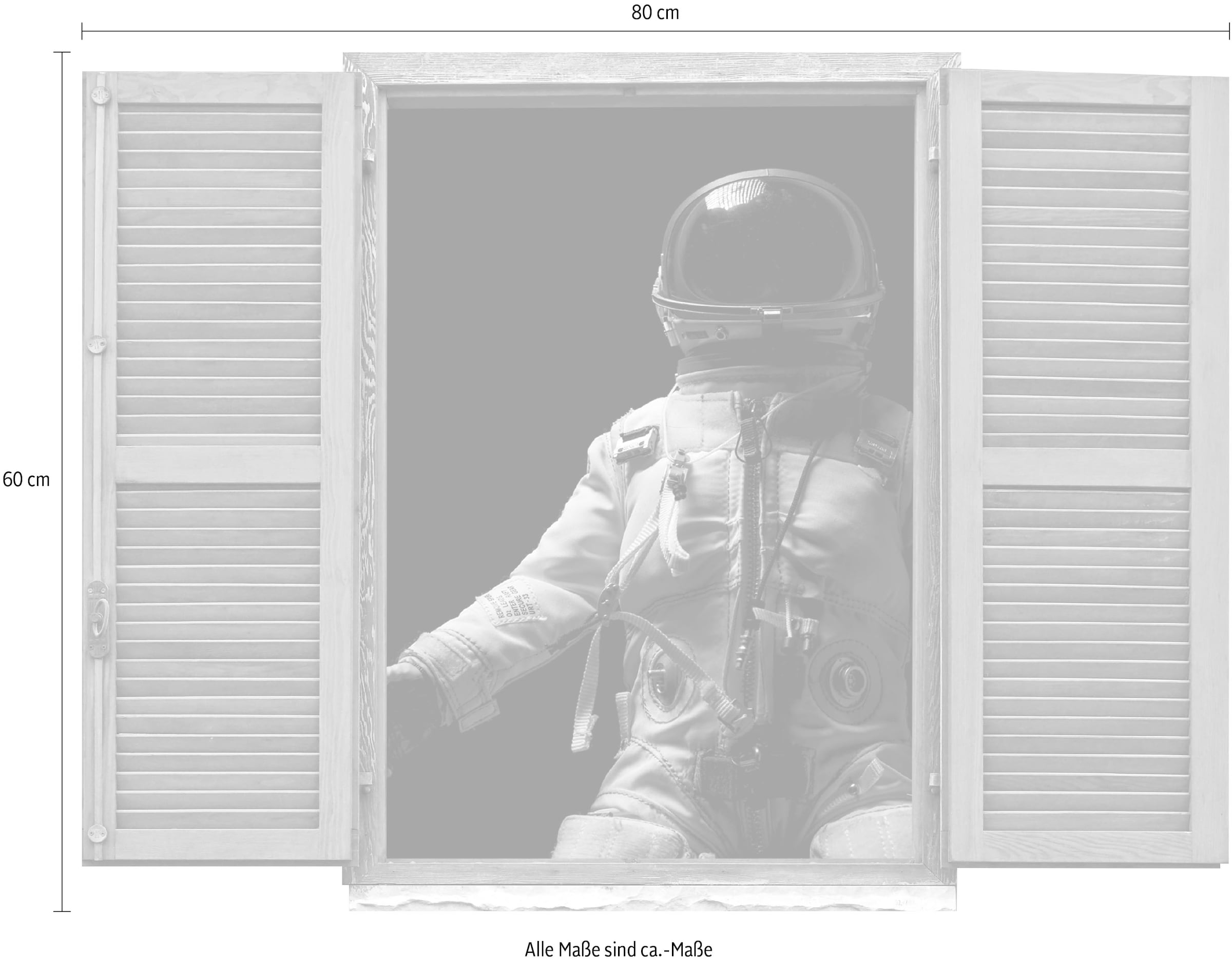 queence Autocollant mural »Astronaut« Wandsticker, Wandbild, selbstklebend, 3D, Fenster