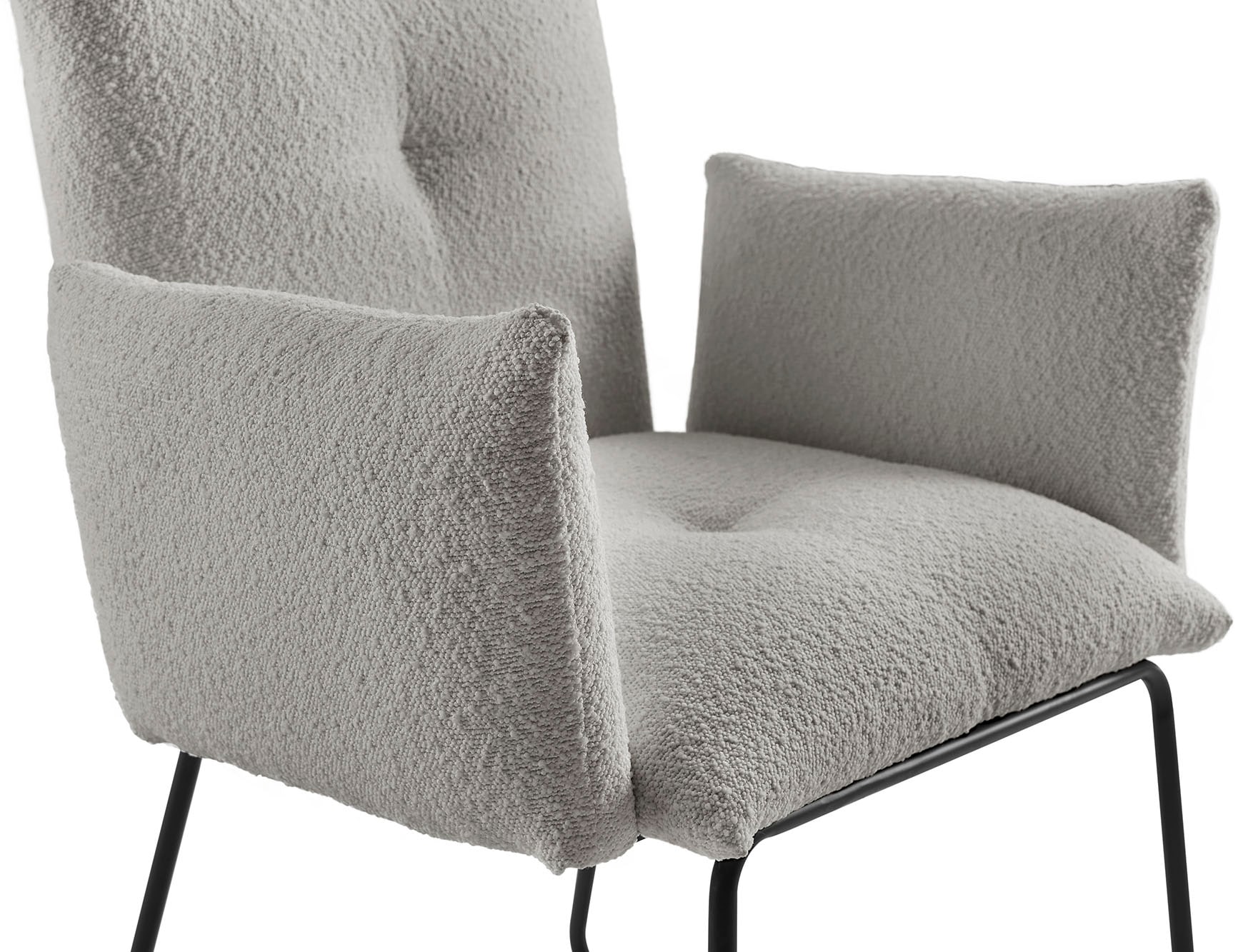 SalesFever Chaise avec accoudoirs »Komfortabler Esszimmerstuhl mit Stil« () mit Wellenunterfederung