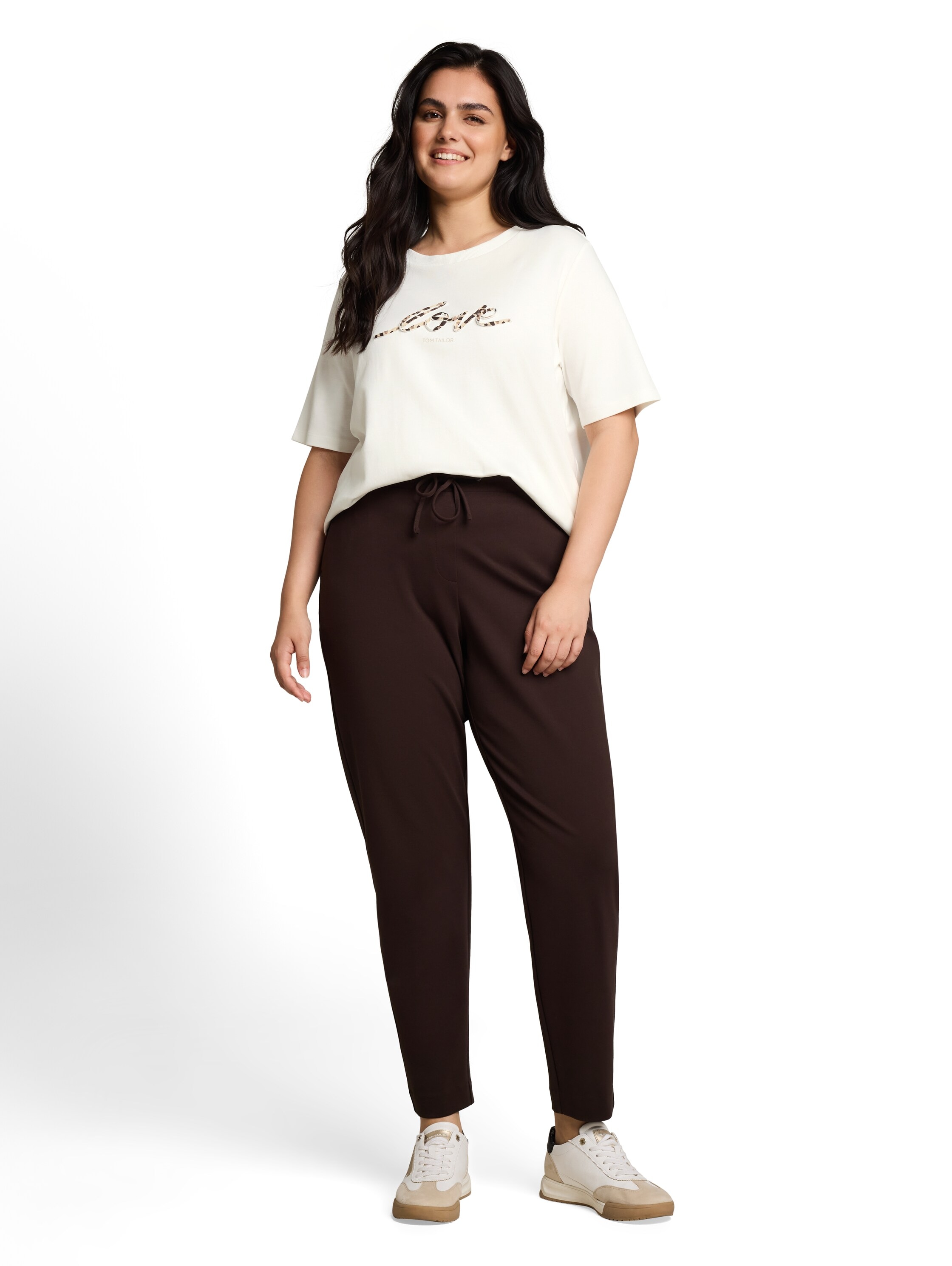 TOM TAILOR PLUS Kurzarmshirt Sommershirt mit Letter-Print / Grosse Grösse