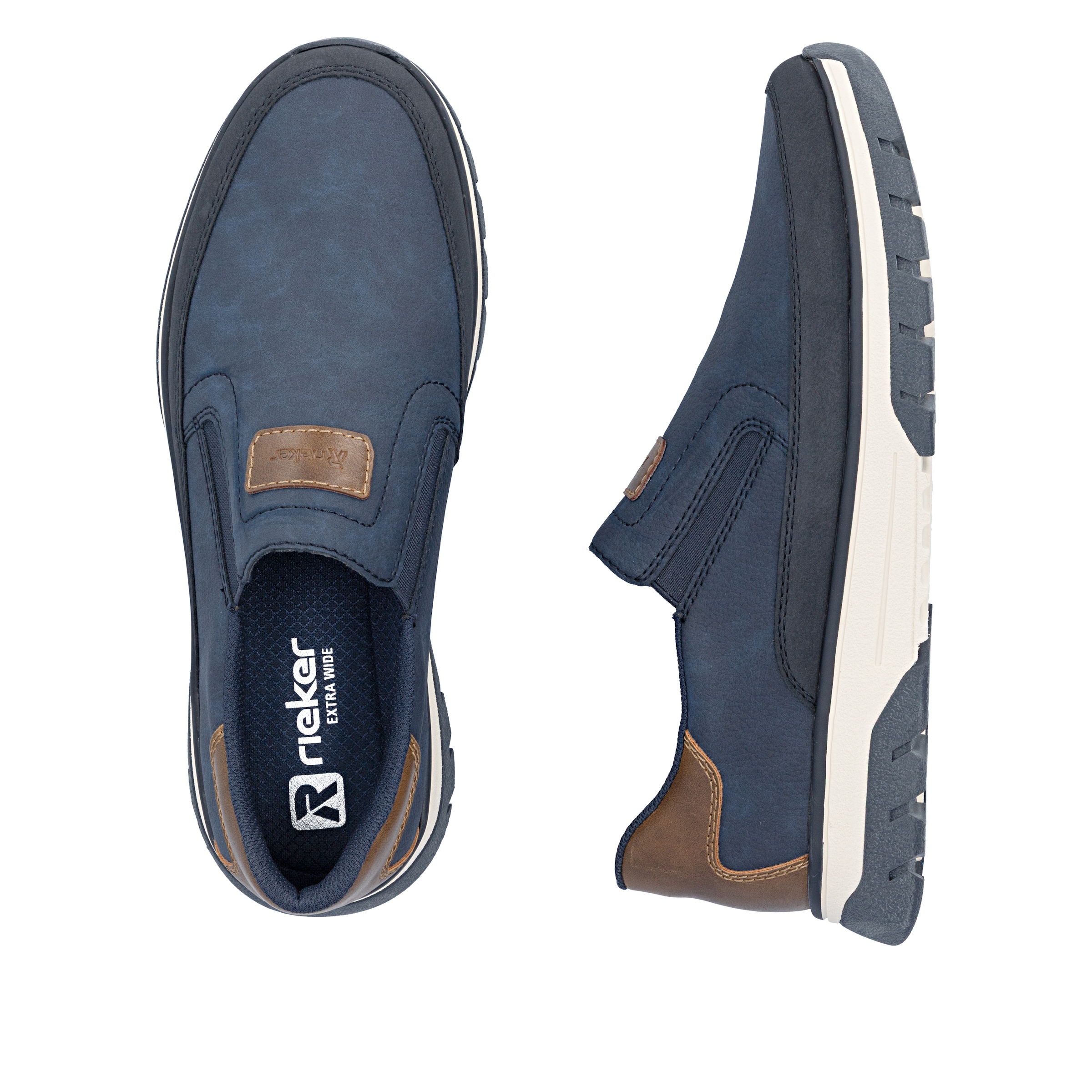 Rieker Baskets slip-on  mocassin, chaussure à enfiler, chaussure basse avec semelle intérieure douce MemoSoft