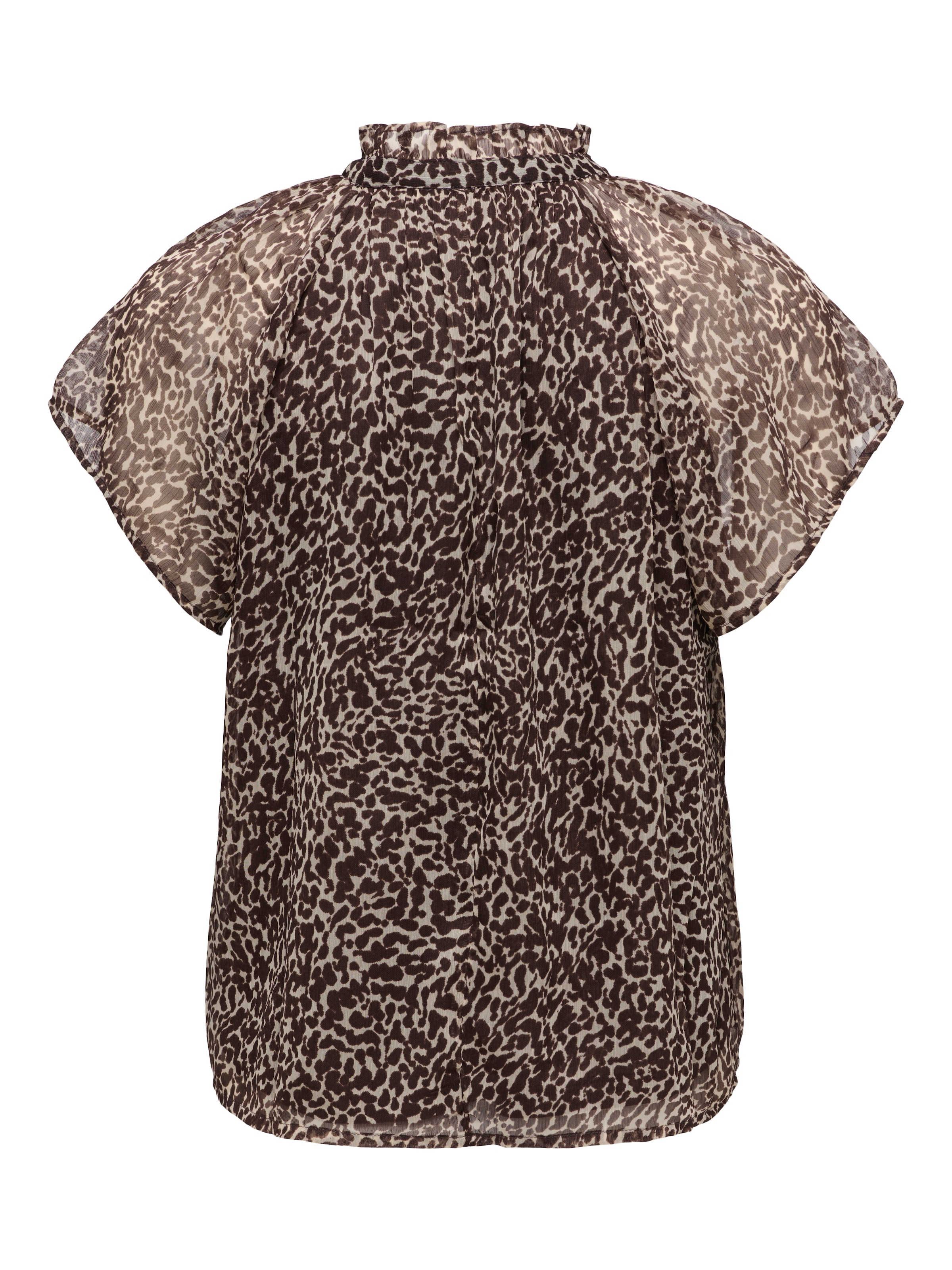 ONLY Blouse en mousseline »ONLLERI-PENINNA S/S TIED NECK SHIRT WVN« Polyester, coupe régulière