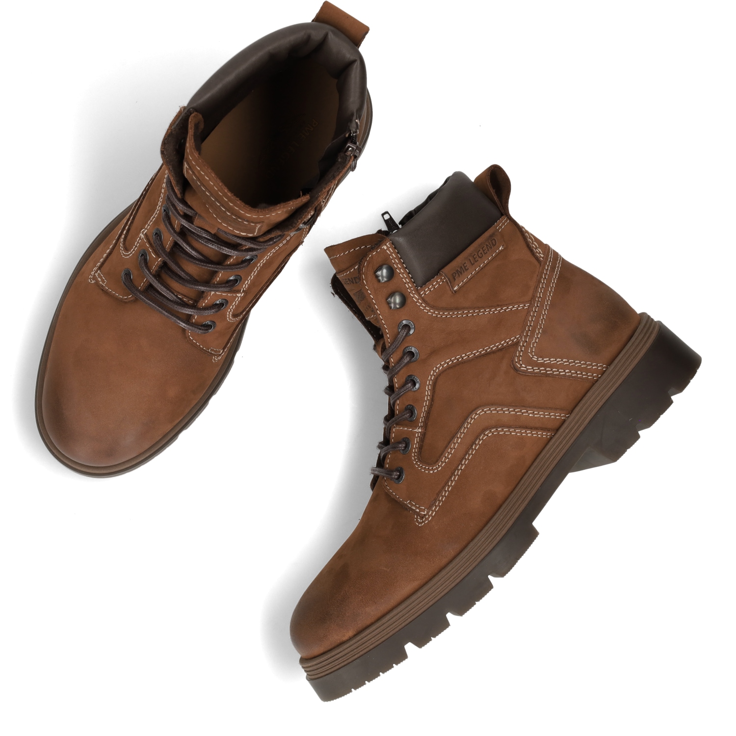 PME LEGEND Schnürstiefelette »SKYVAN«  Schnürboots, Workerboots mit Anziehlasche, Reissverschluss